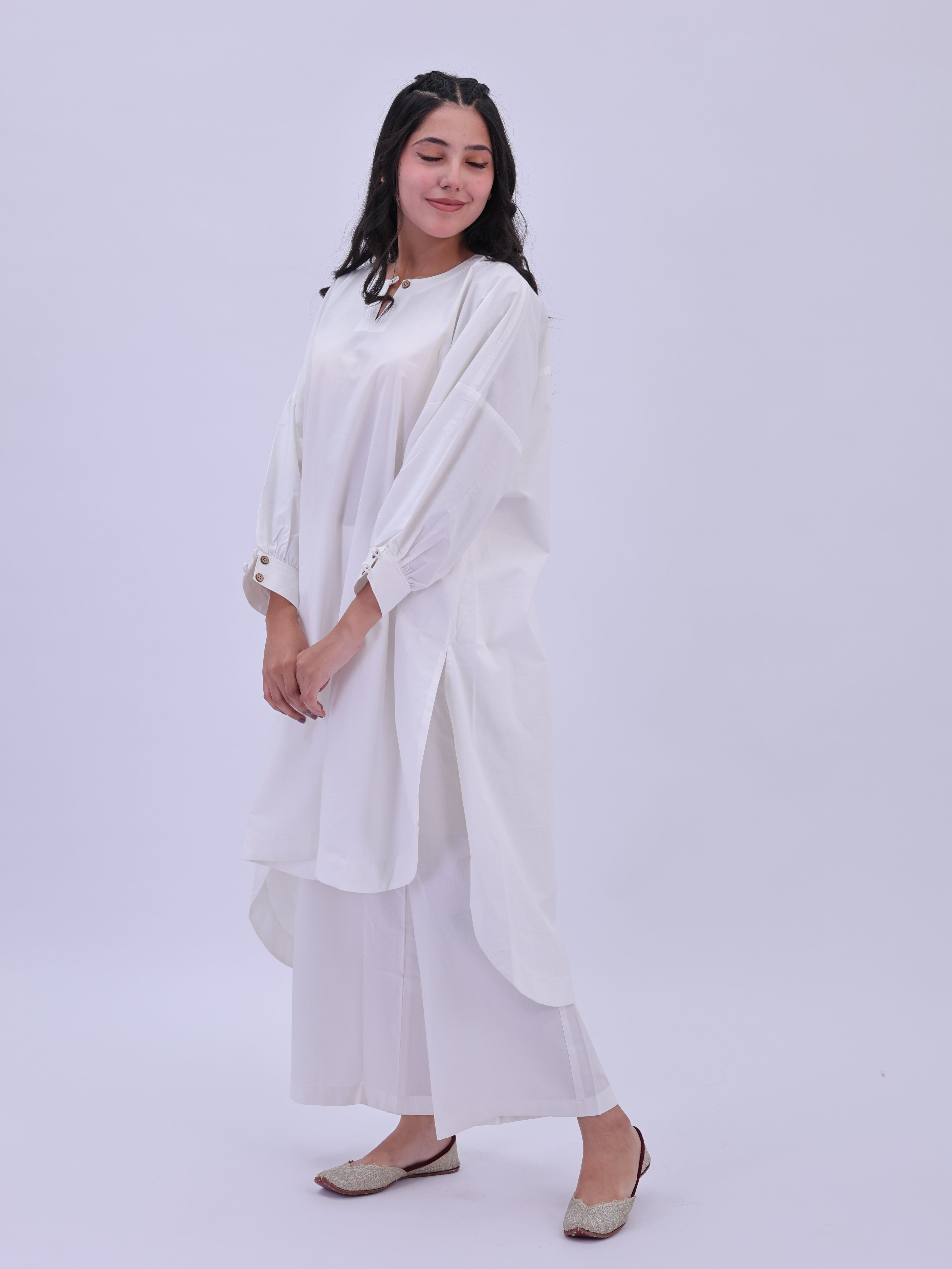 "Not So Basic"  Co-ord Set - White