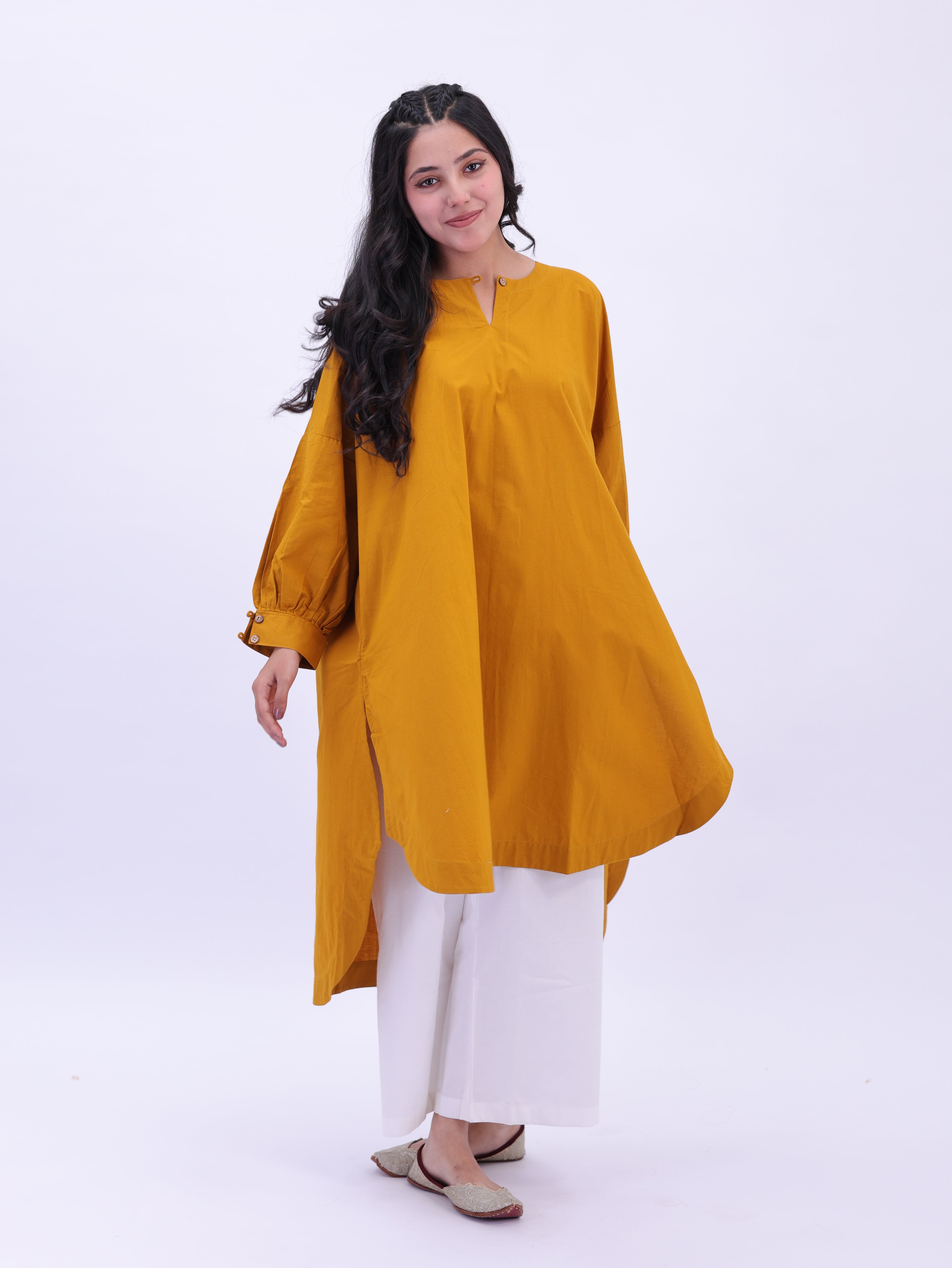 "Not So Basic" Tunic - Mustard Yellow