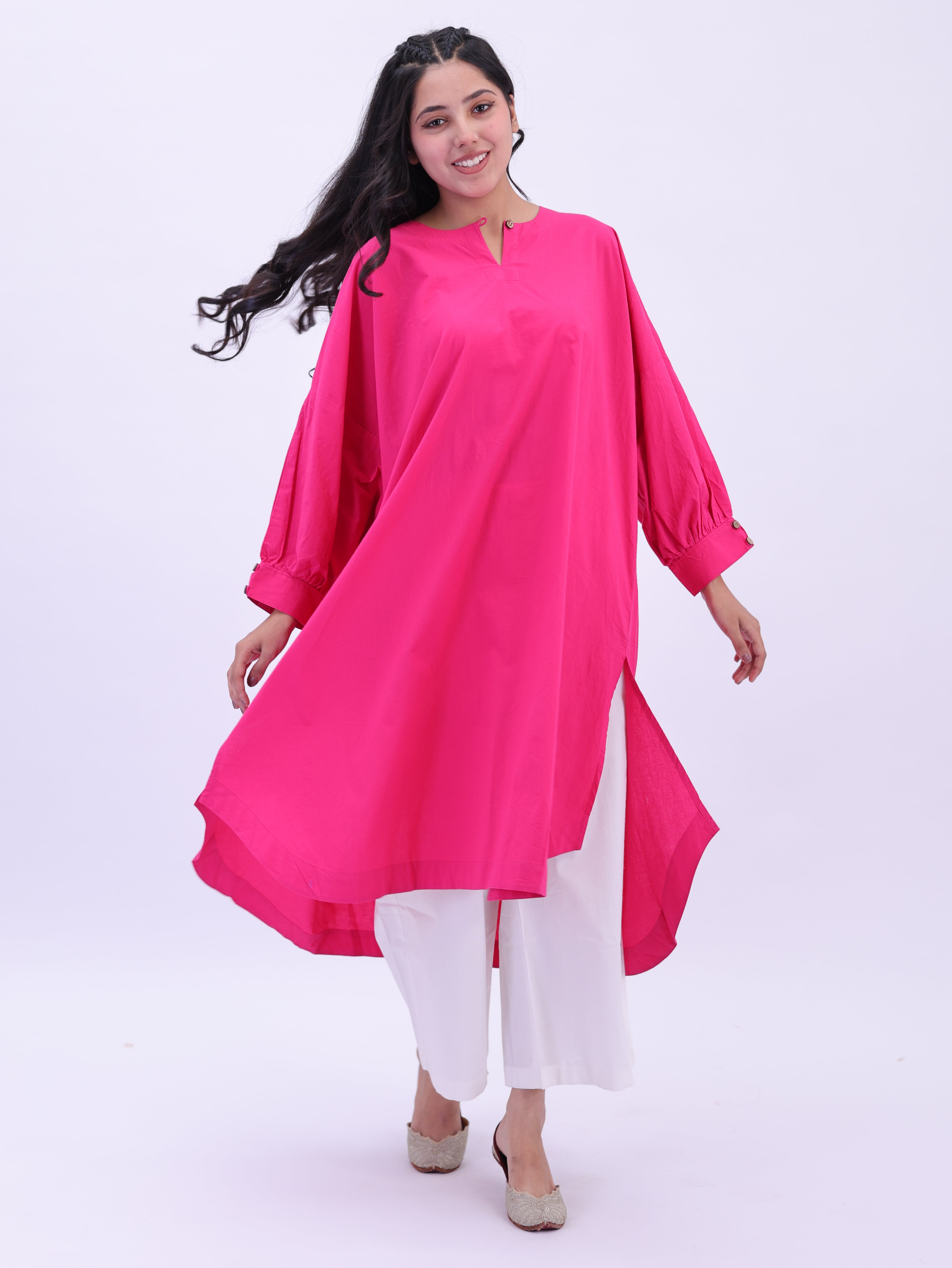 "Not So Basic" Tunic - Rani Pink