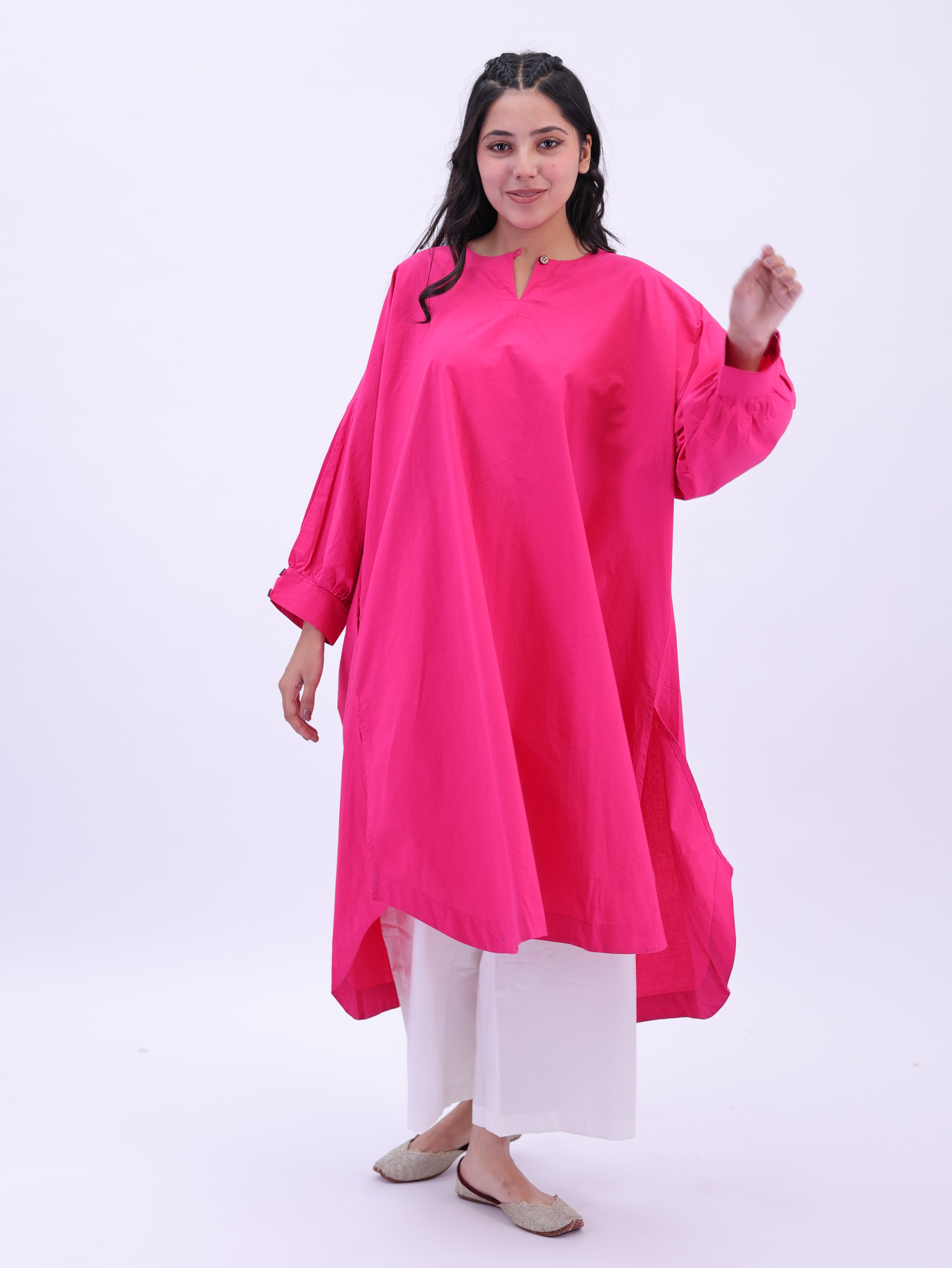 "Not So Basic" Tunic - Rani Pink
