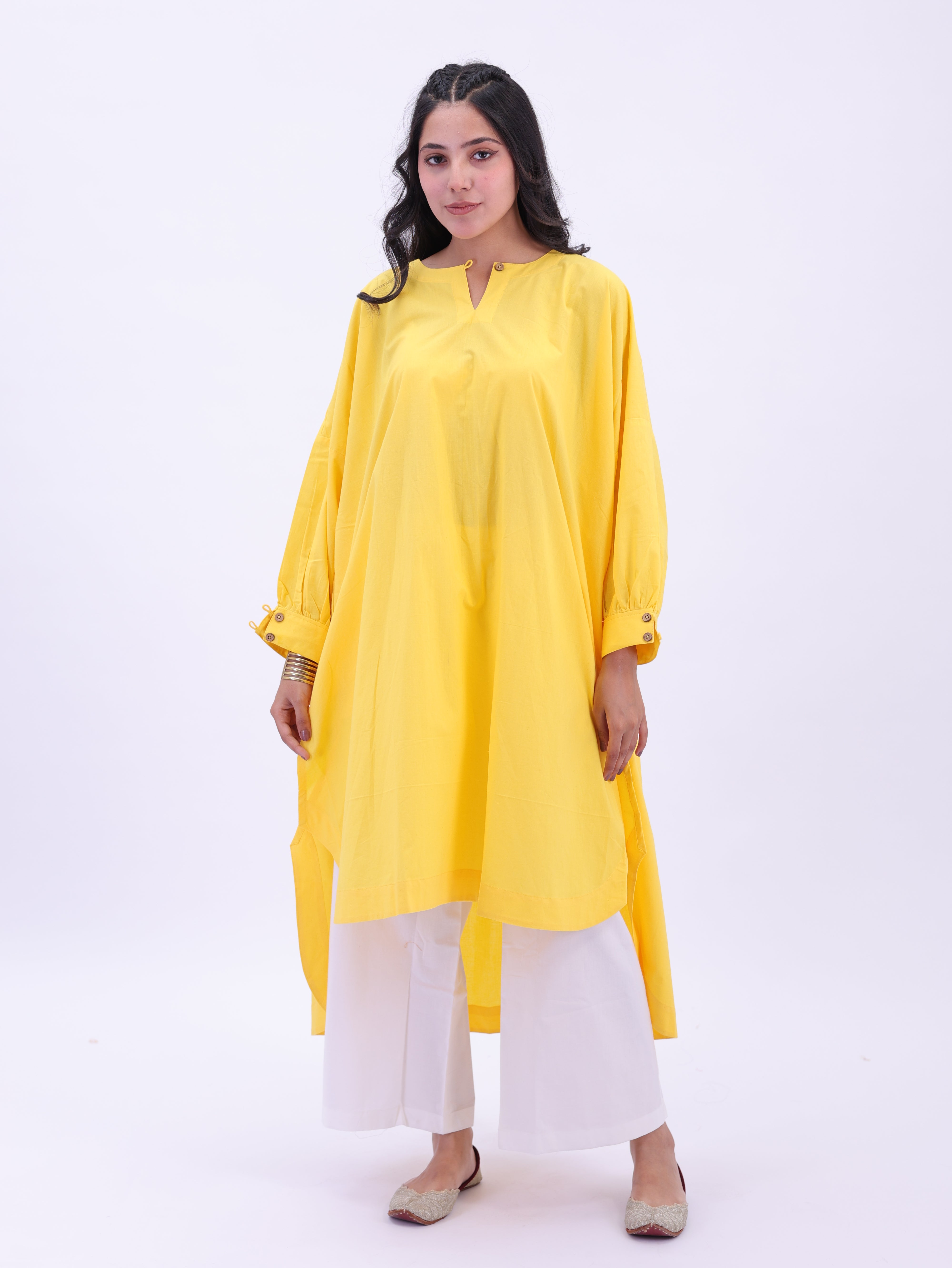 "Not So Basic" Tunic -Bright Yellow