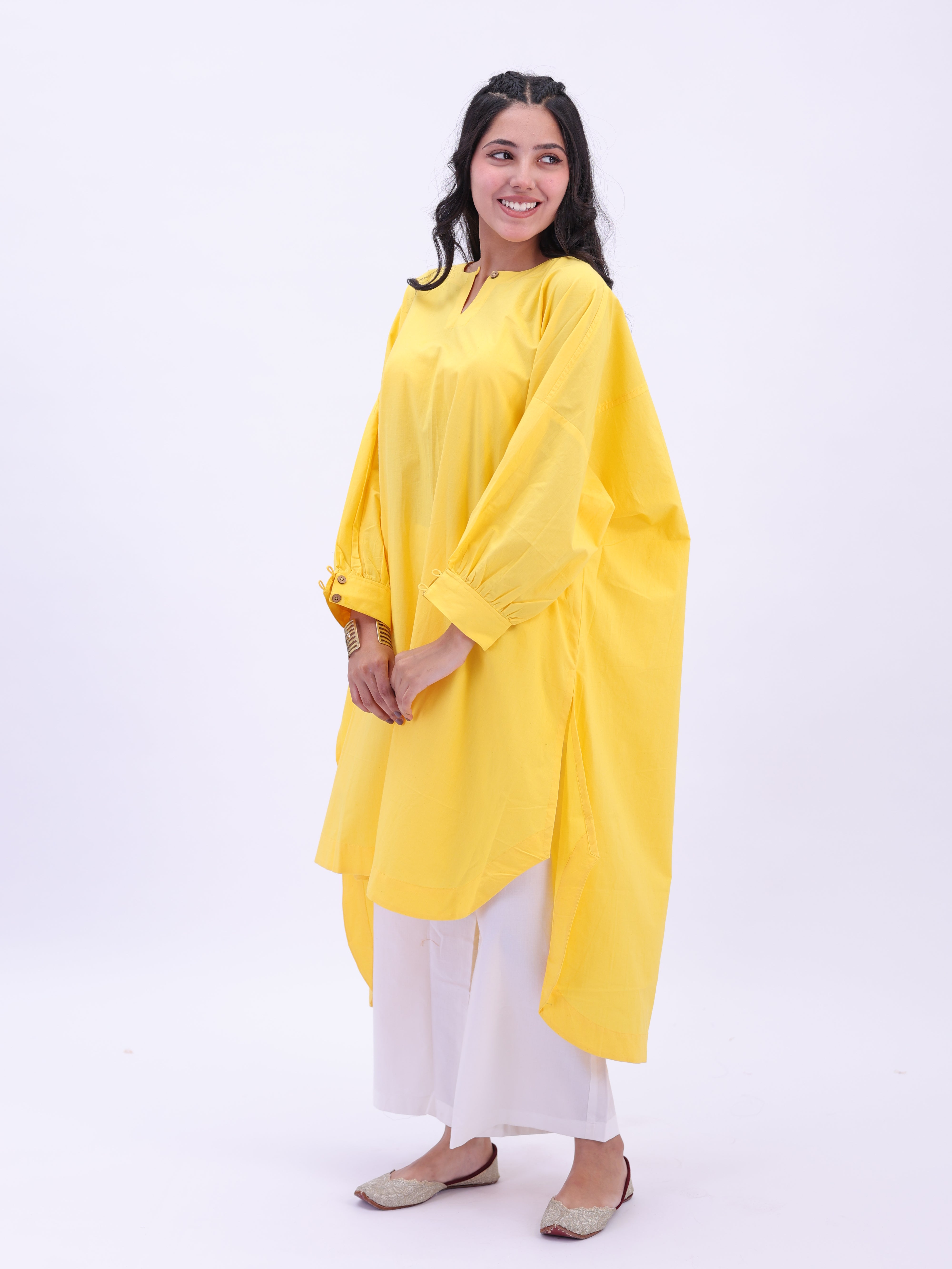 "Not So Basic" Tunic -Bright Yellow