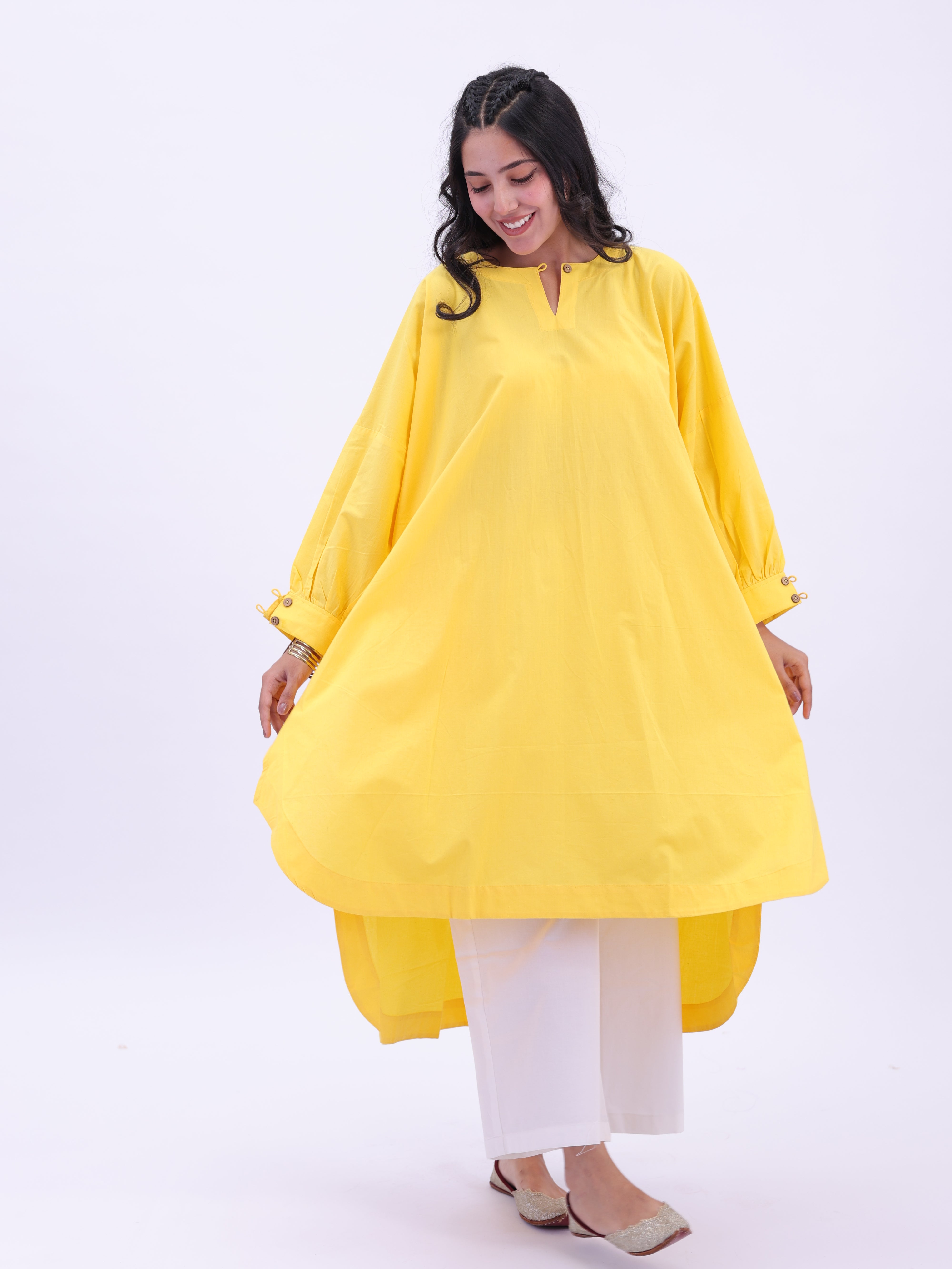 "Not So Basic" Tunic -Bright Yellow
