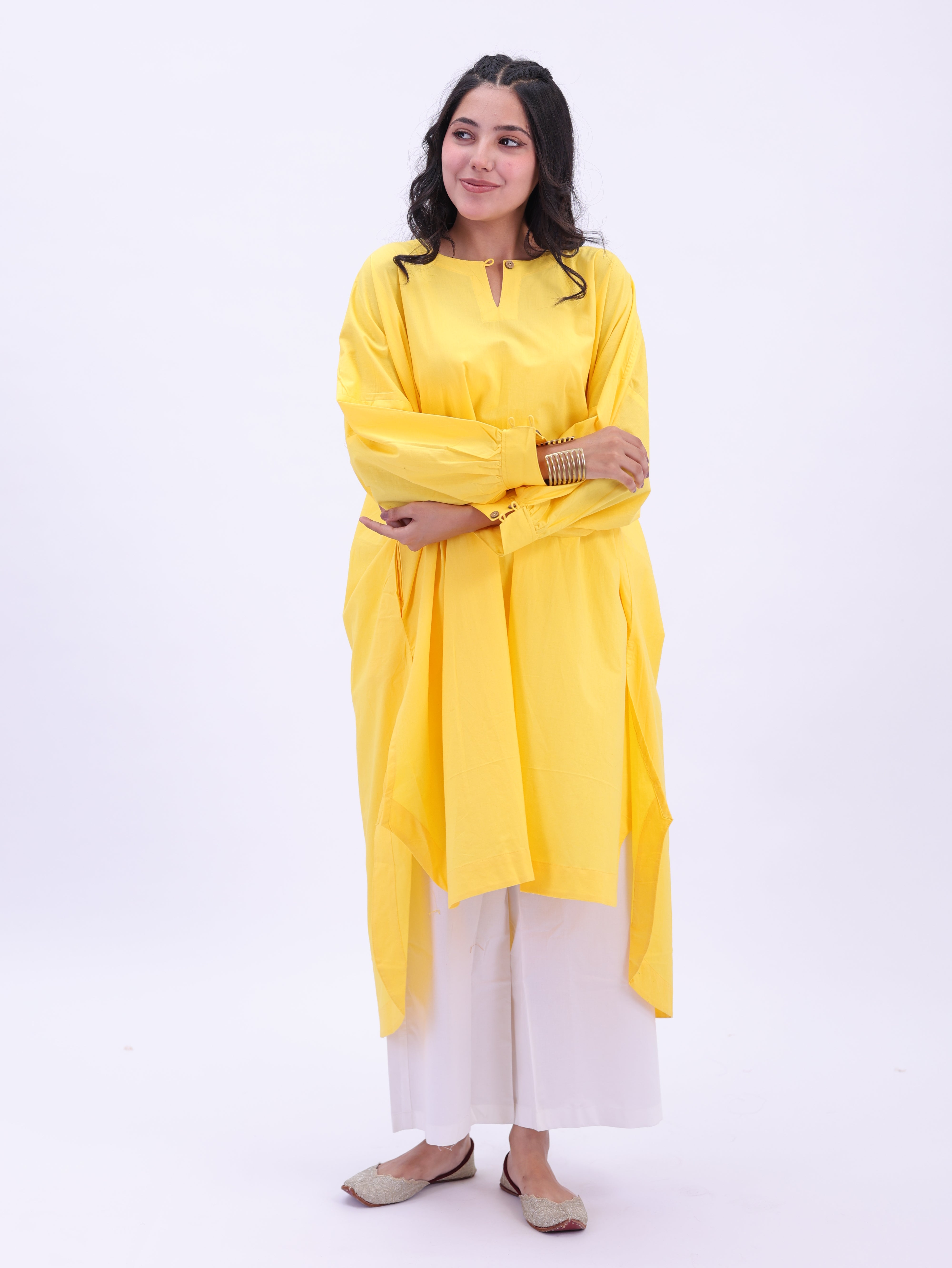 "Not So Basic" Tunic -Bright Yellow