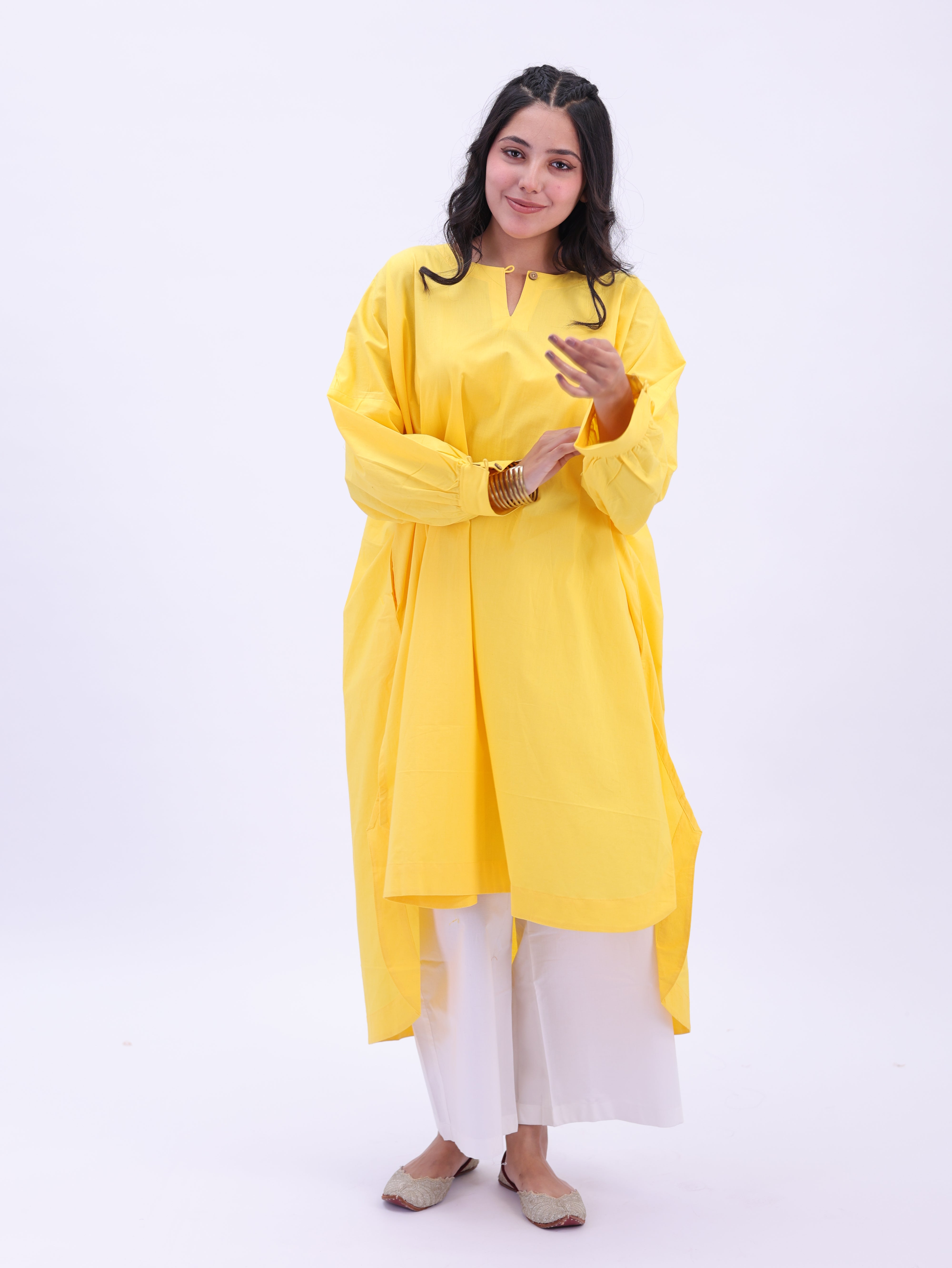 "Not So Basic" Tunic -Bright Yellow