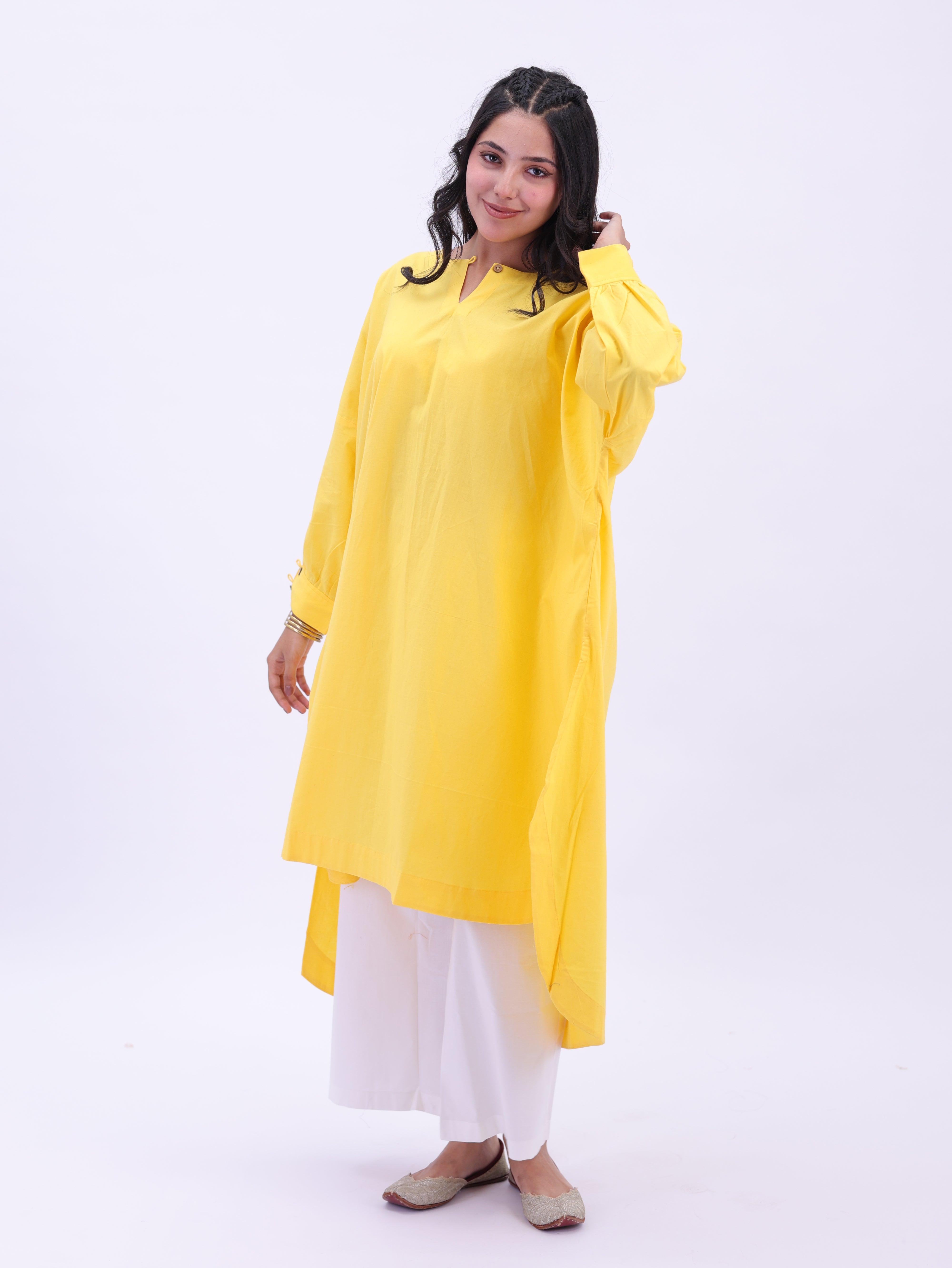 "Not So Basic" Tunic -Bright Yellow