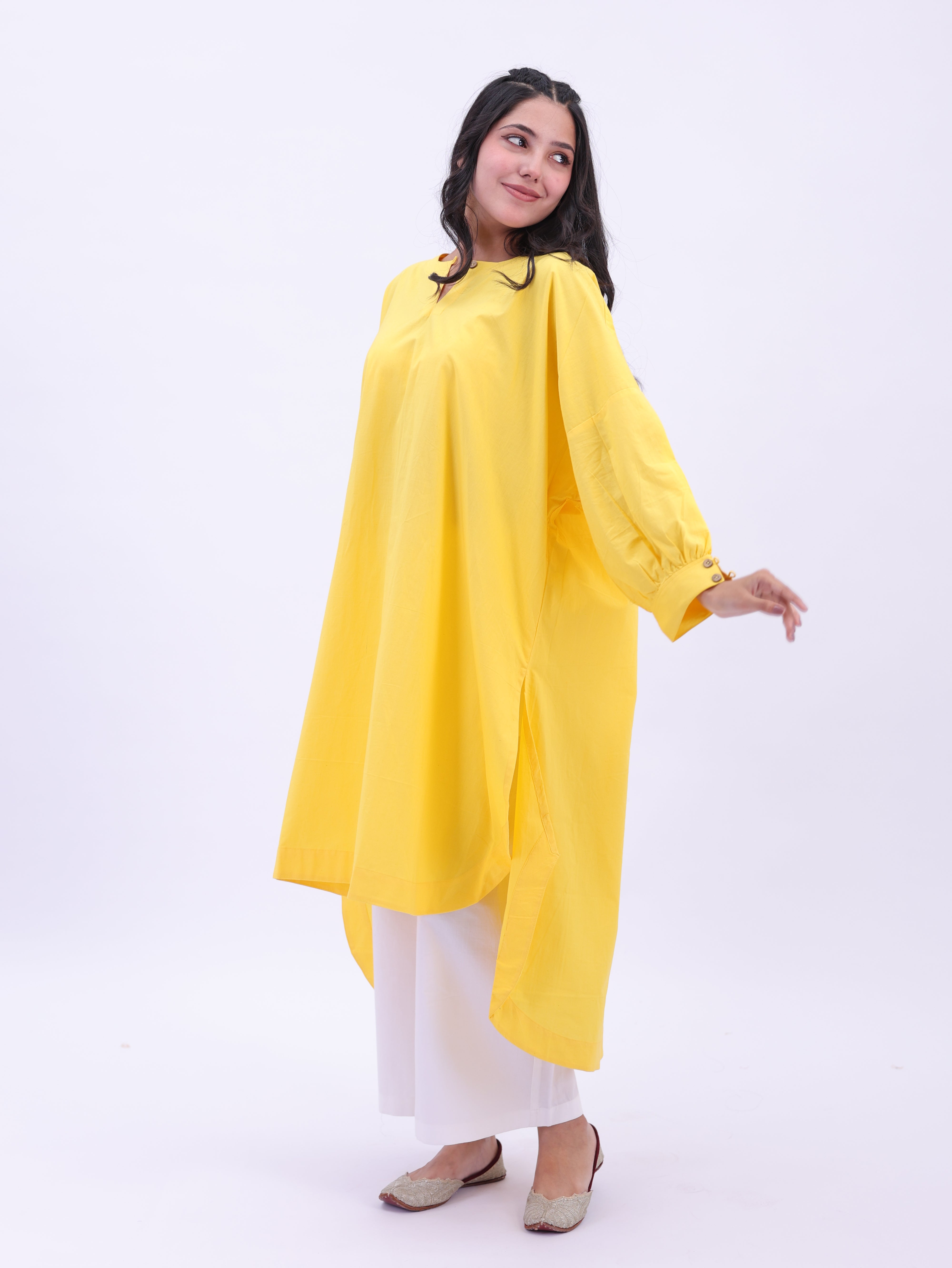 "Not So Basic" Tunic -Bright Yellow