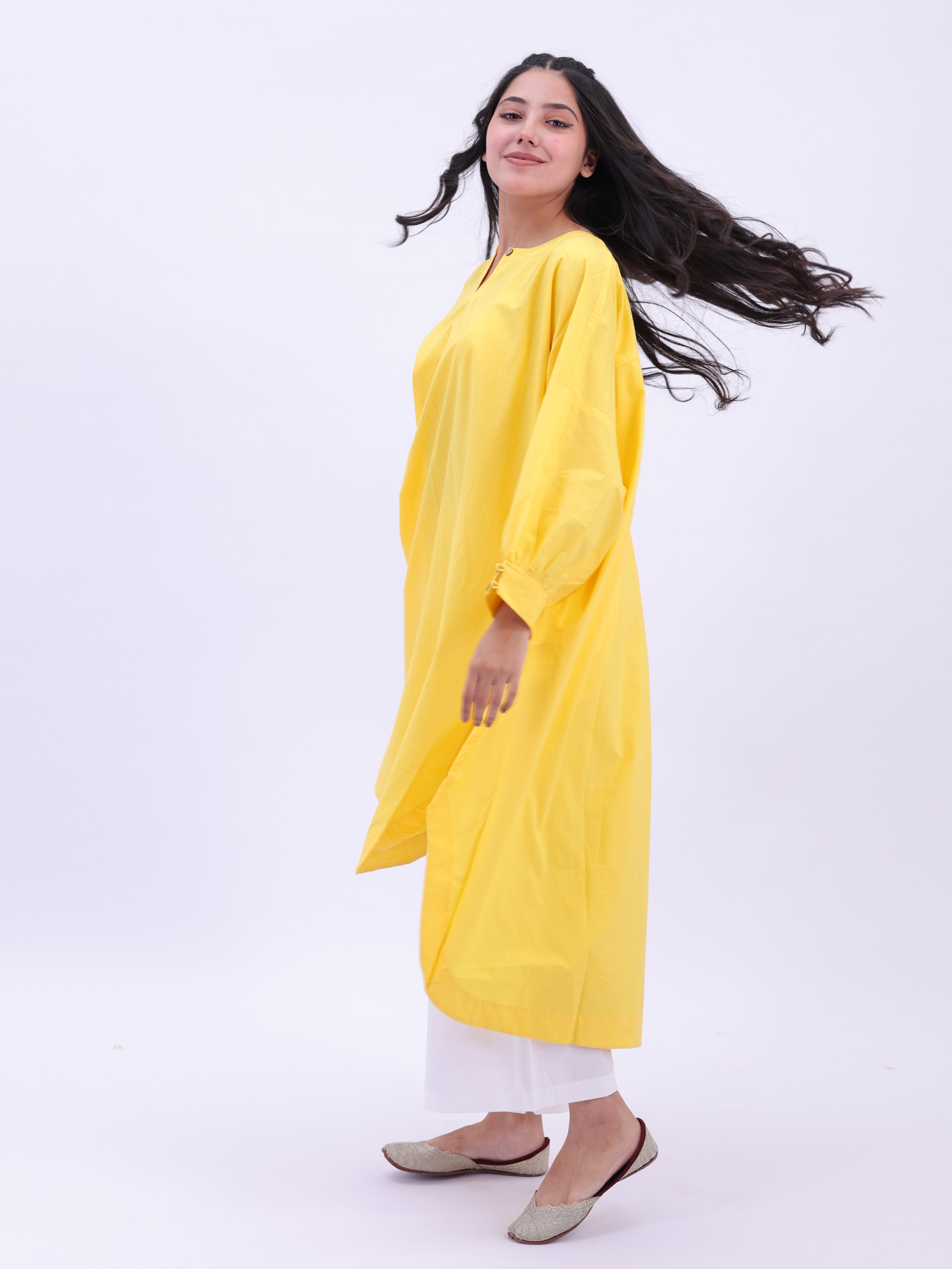 "Not So Basic" Tunic -Bright Yellow