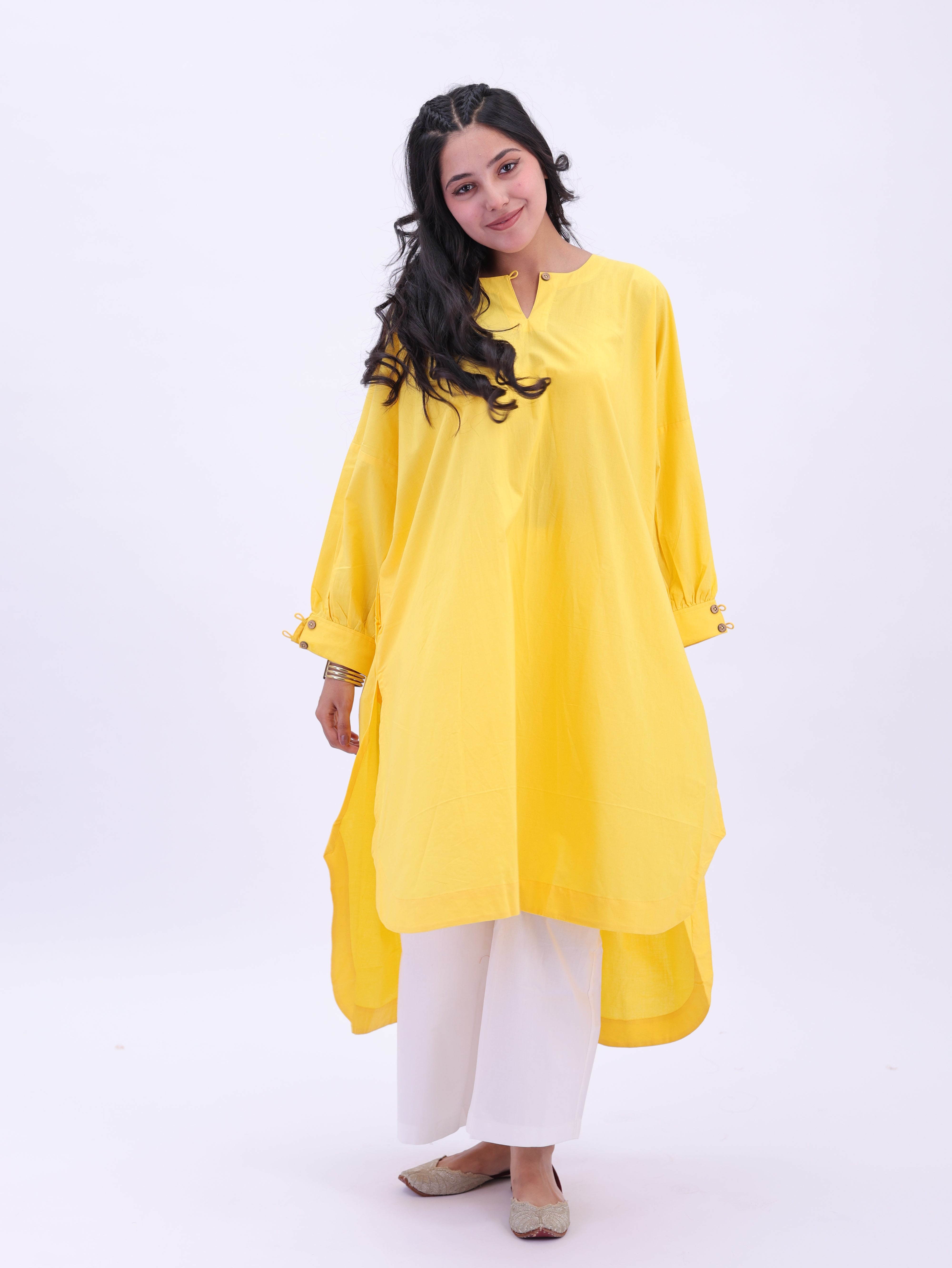 "Not So Basic" Tunic -Bright Yellow
