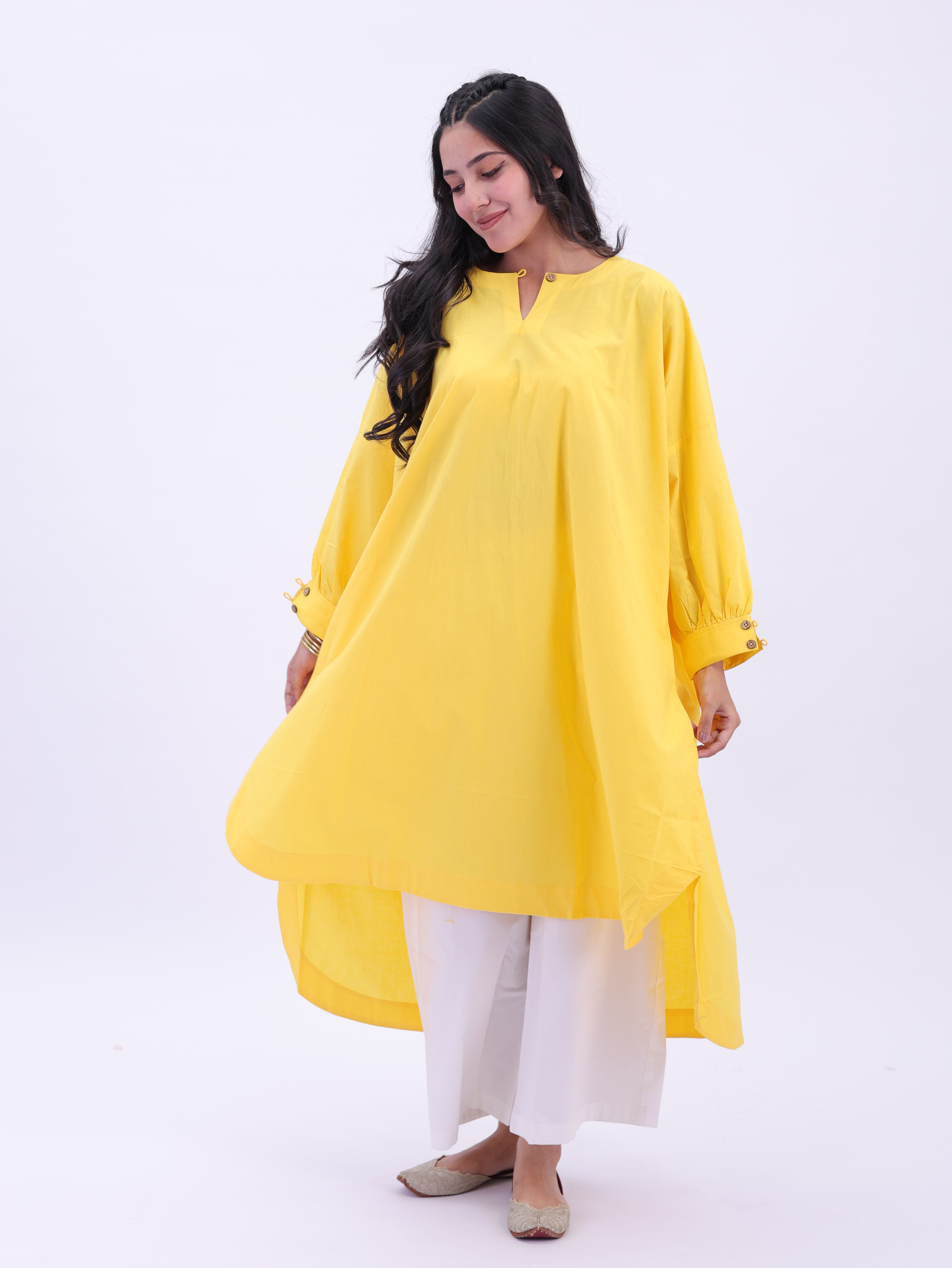 "Not So Basic" Tunic -Bright Yellow