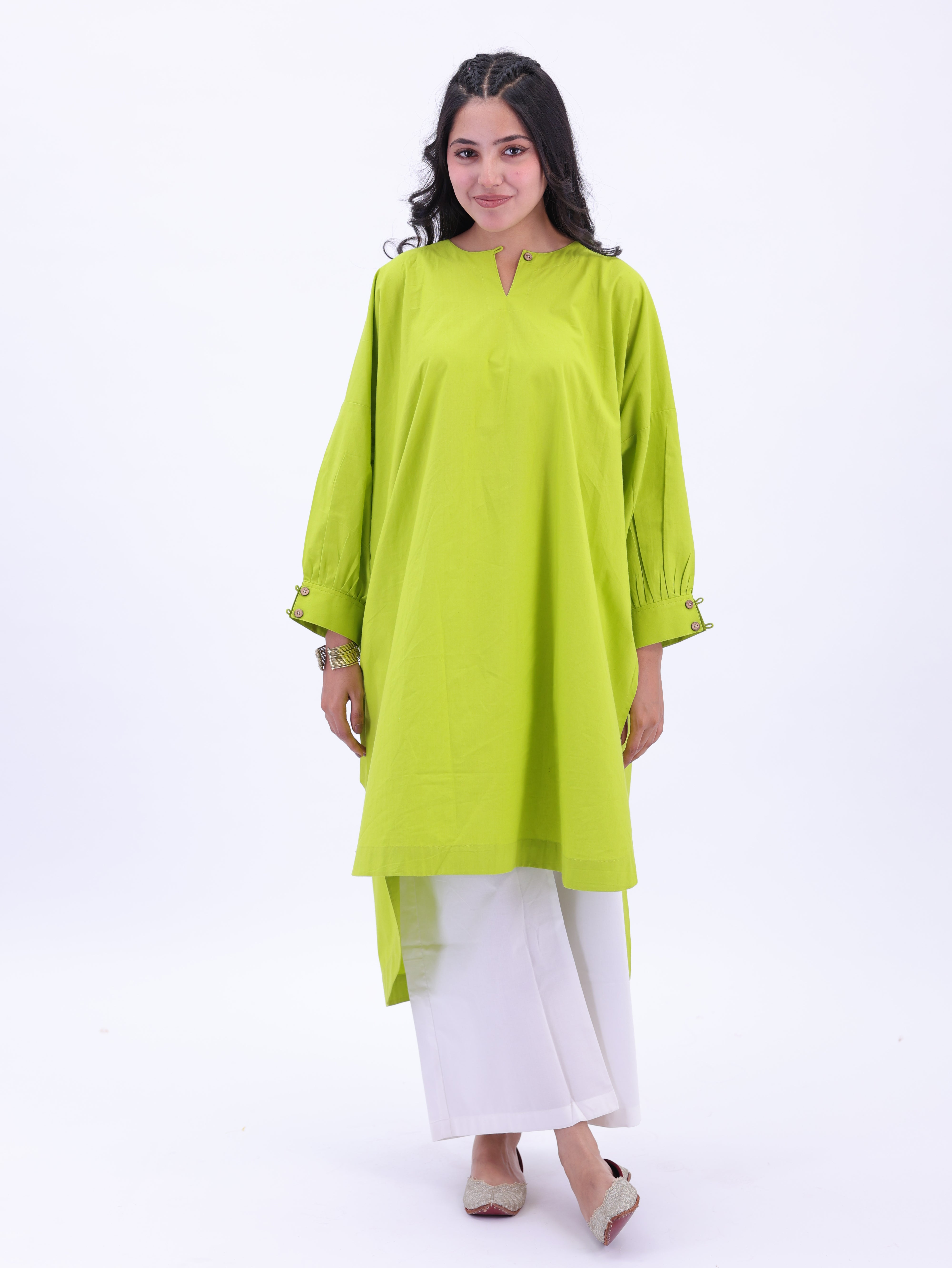 "Not So Basic" Tunic - Lime Green