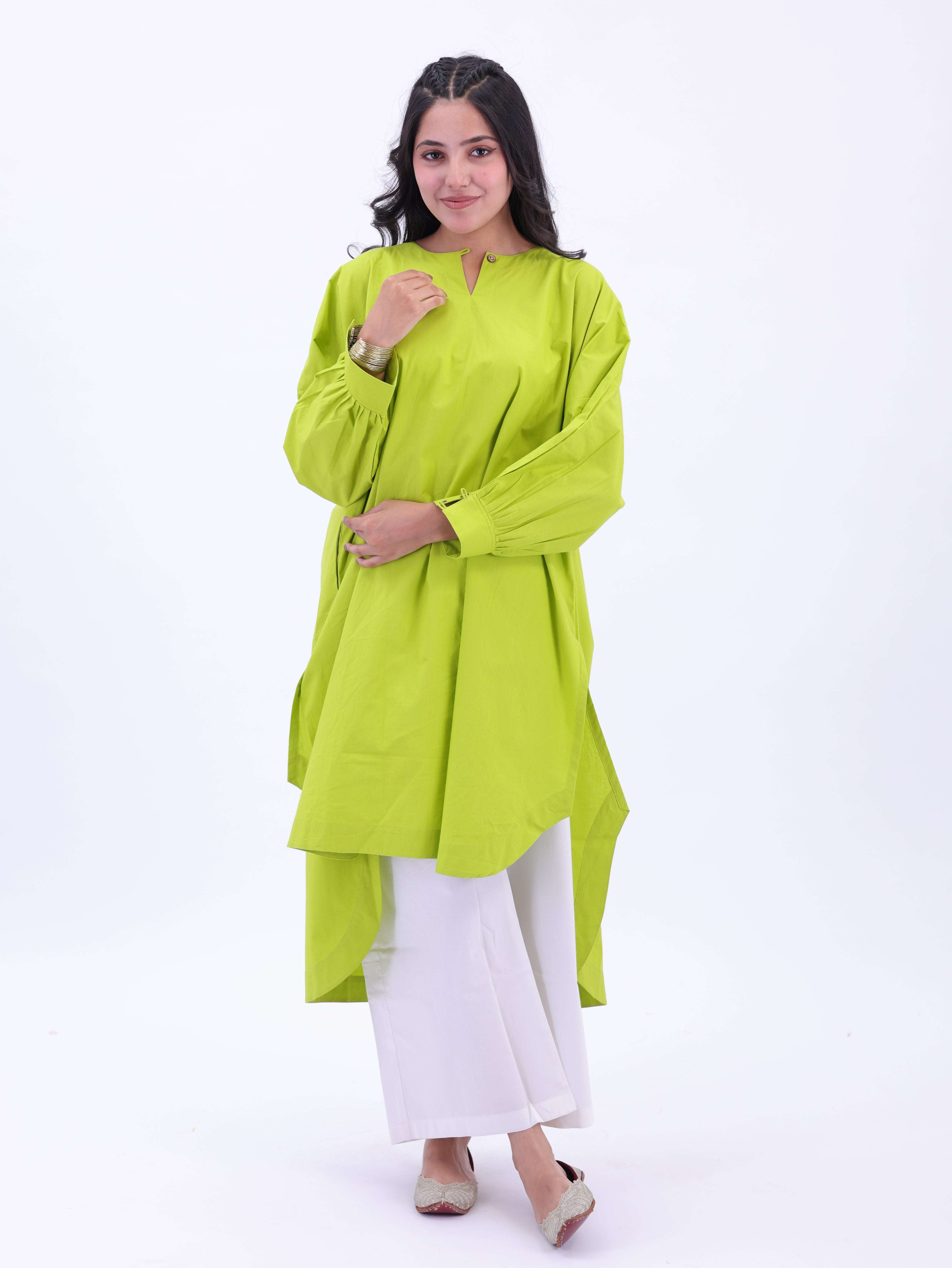 "Not So Basic" Tunic - Lime Green