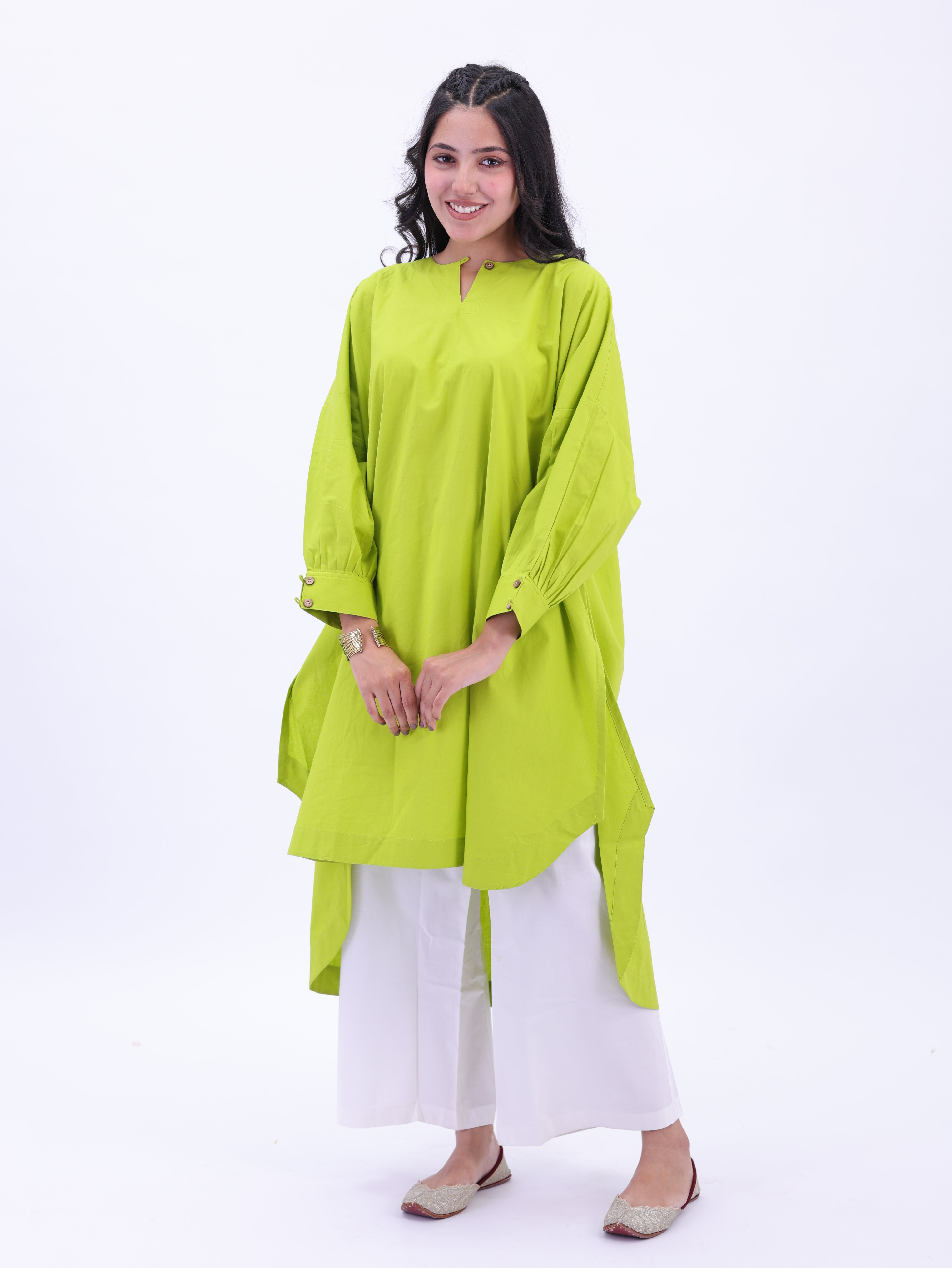 "Not So Basic" Tunic - Lime Green