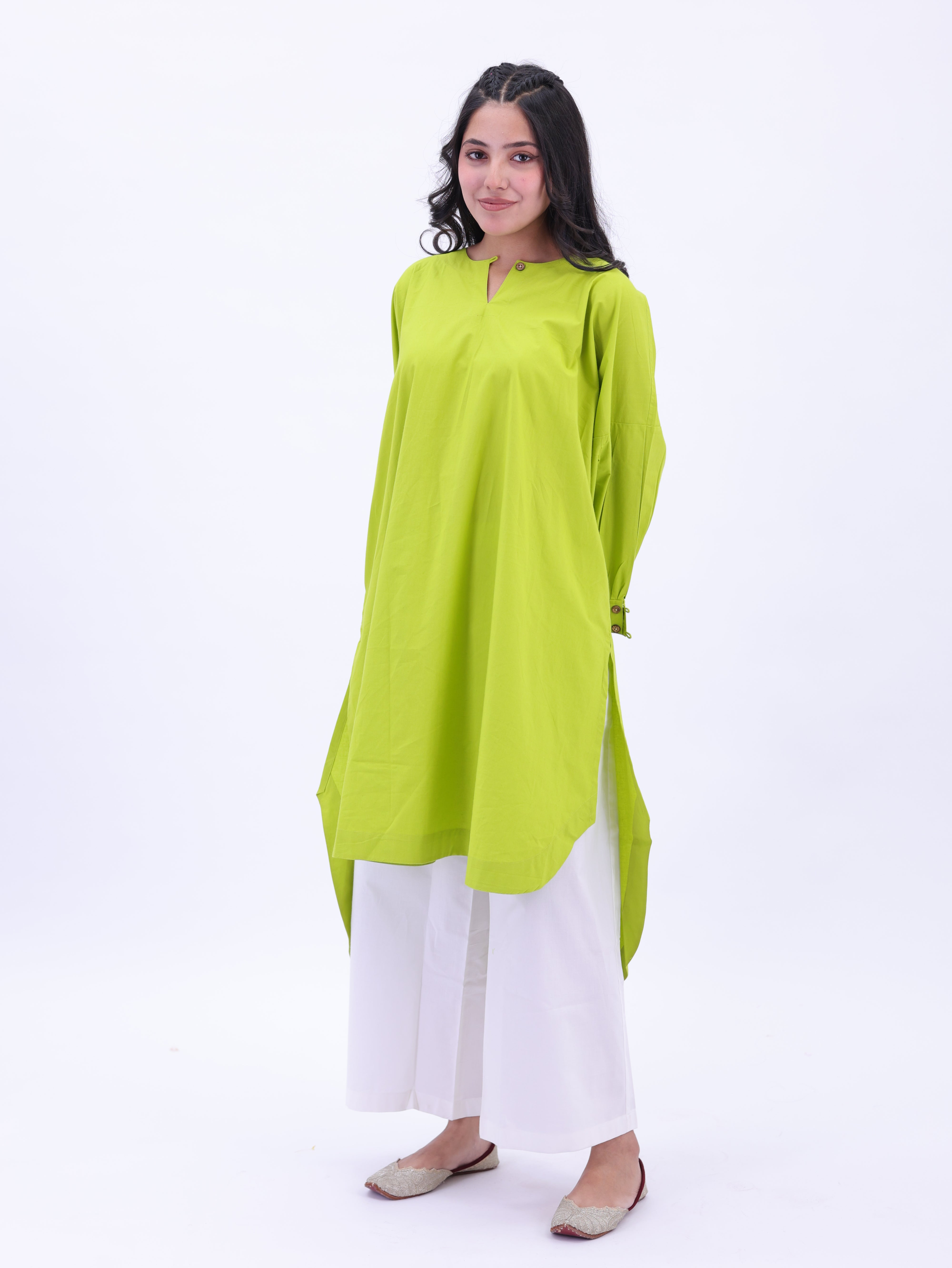 "Not So Basic" Tunic - Lime Green