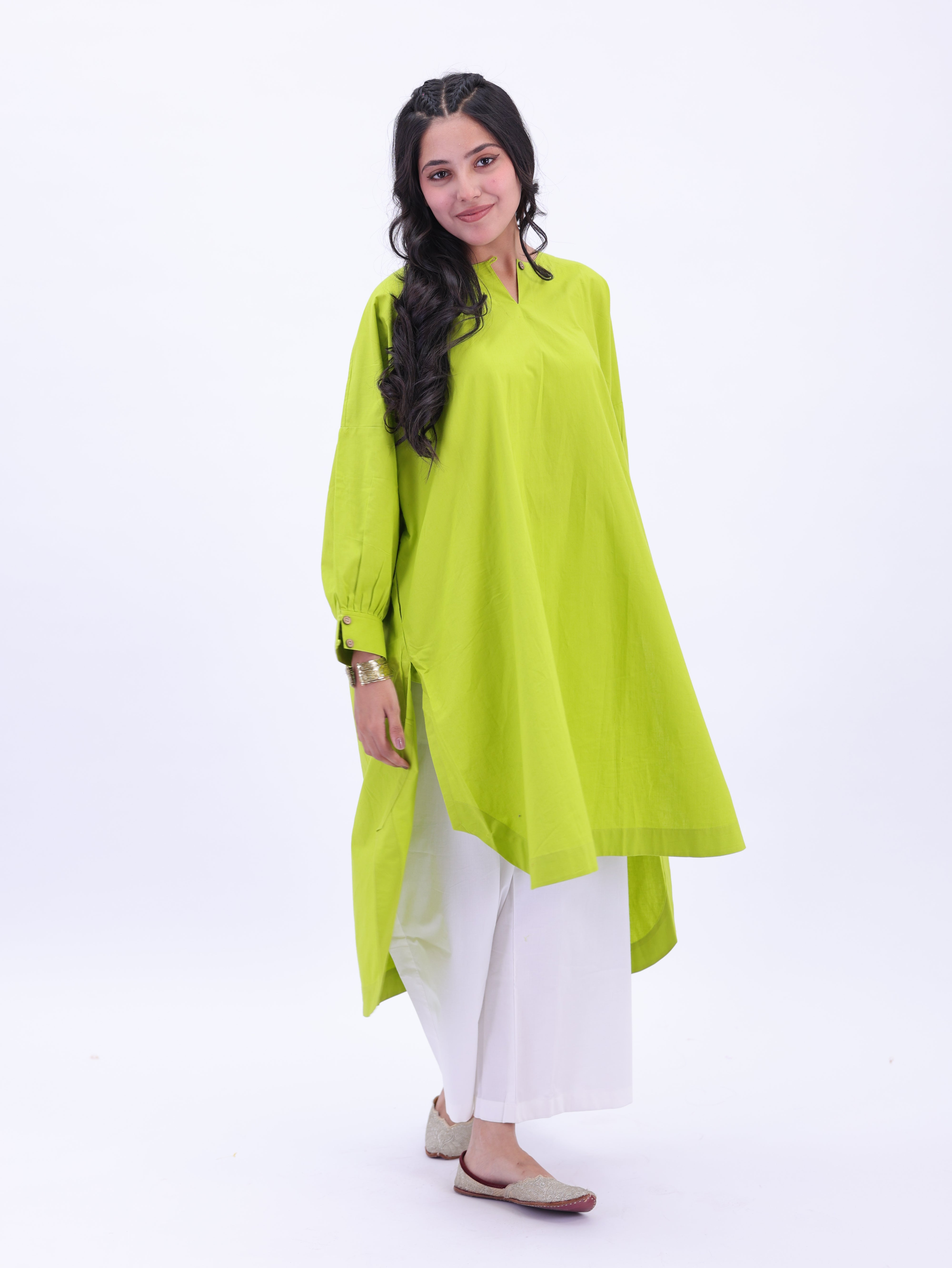 "Not So Basic" Tunic - Lime Green