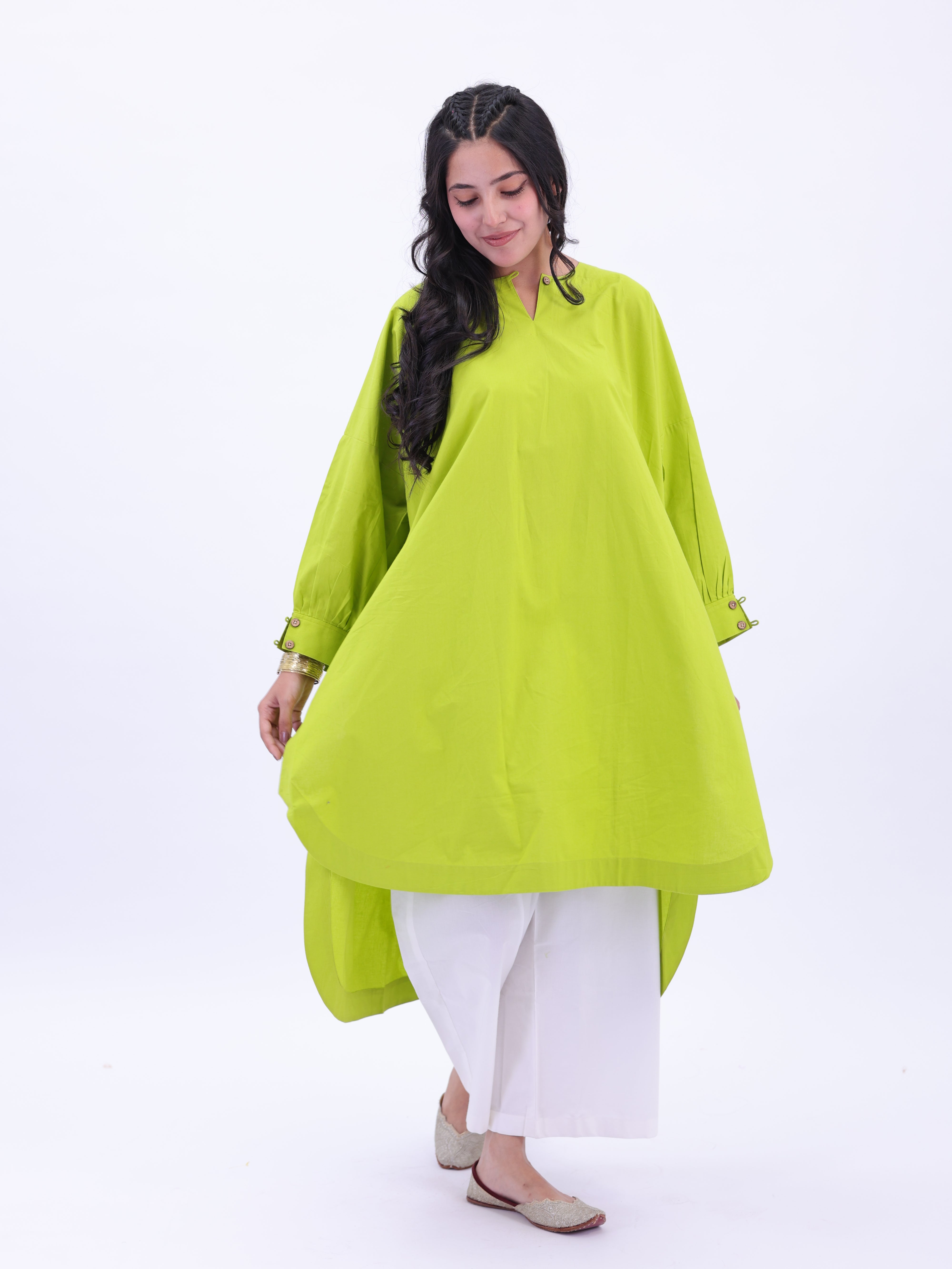 "Not So Basic" Tunic - Lime Green