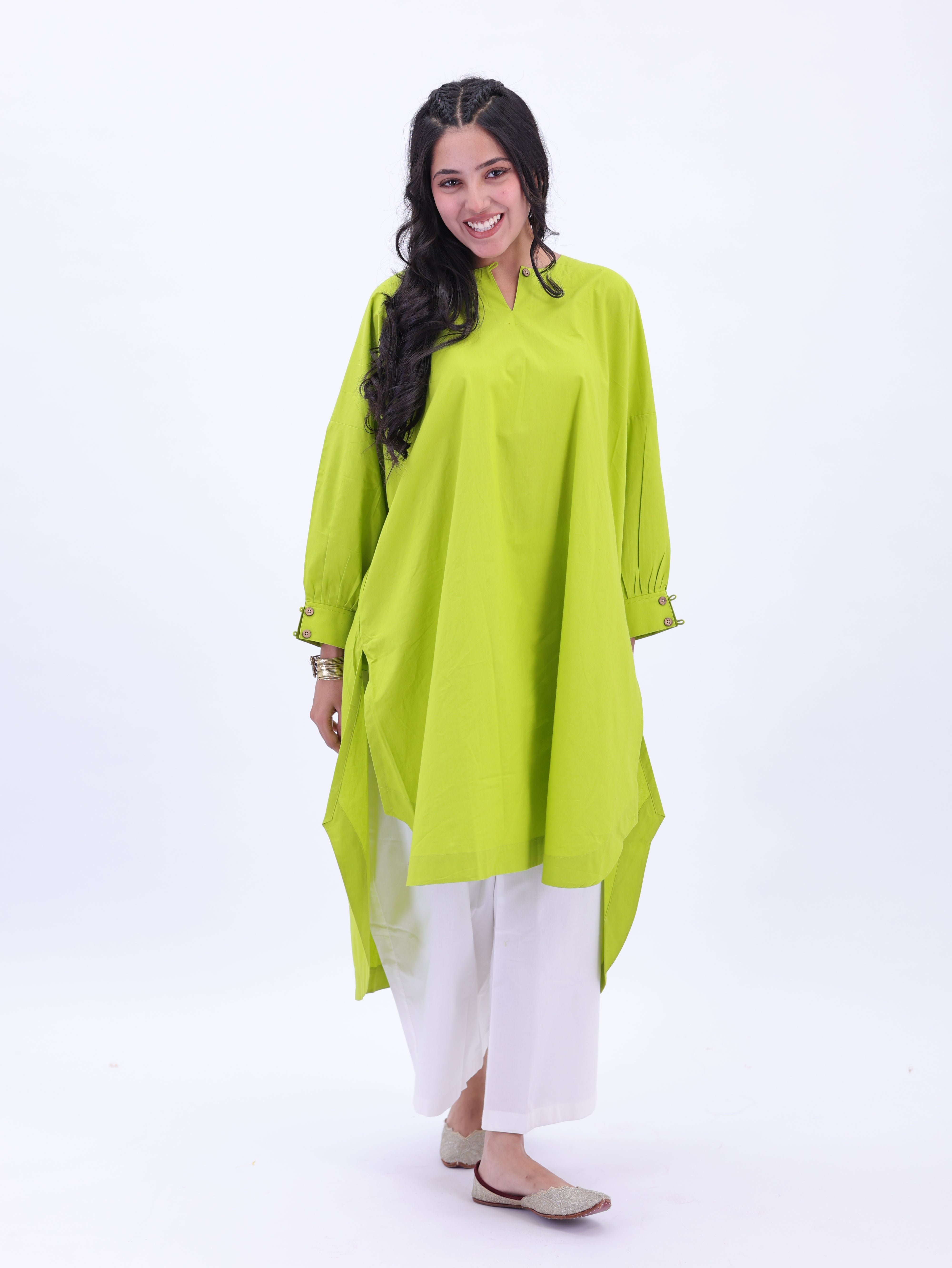 "Not So Basic" Tunic - Lime Green