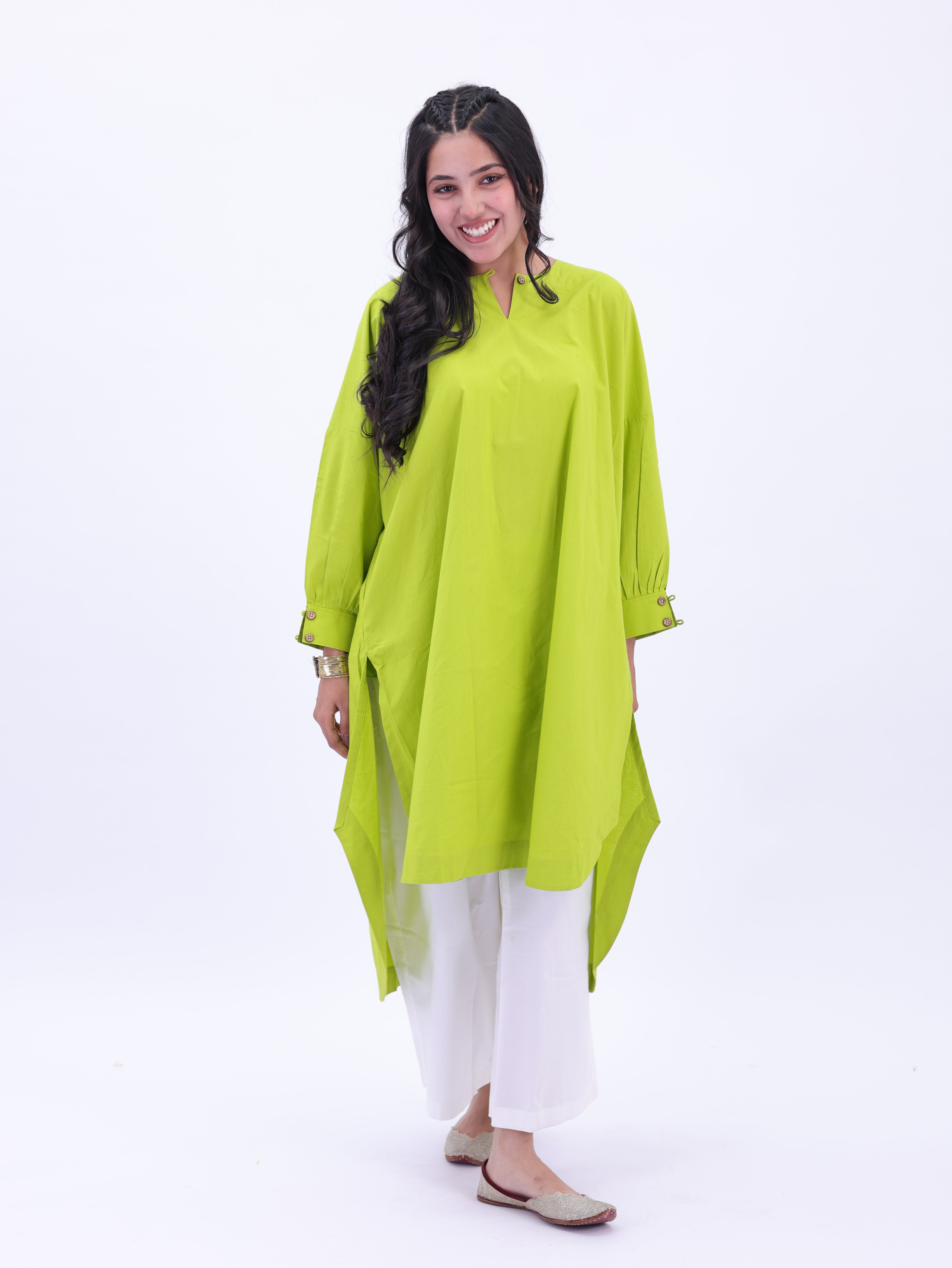 "Not So Basic" Tunic - Lime Green