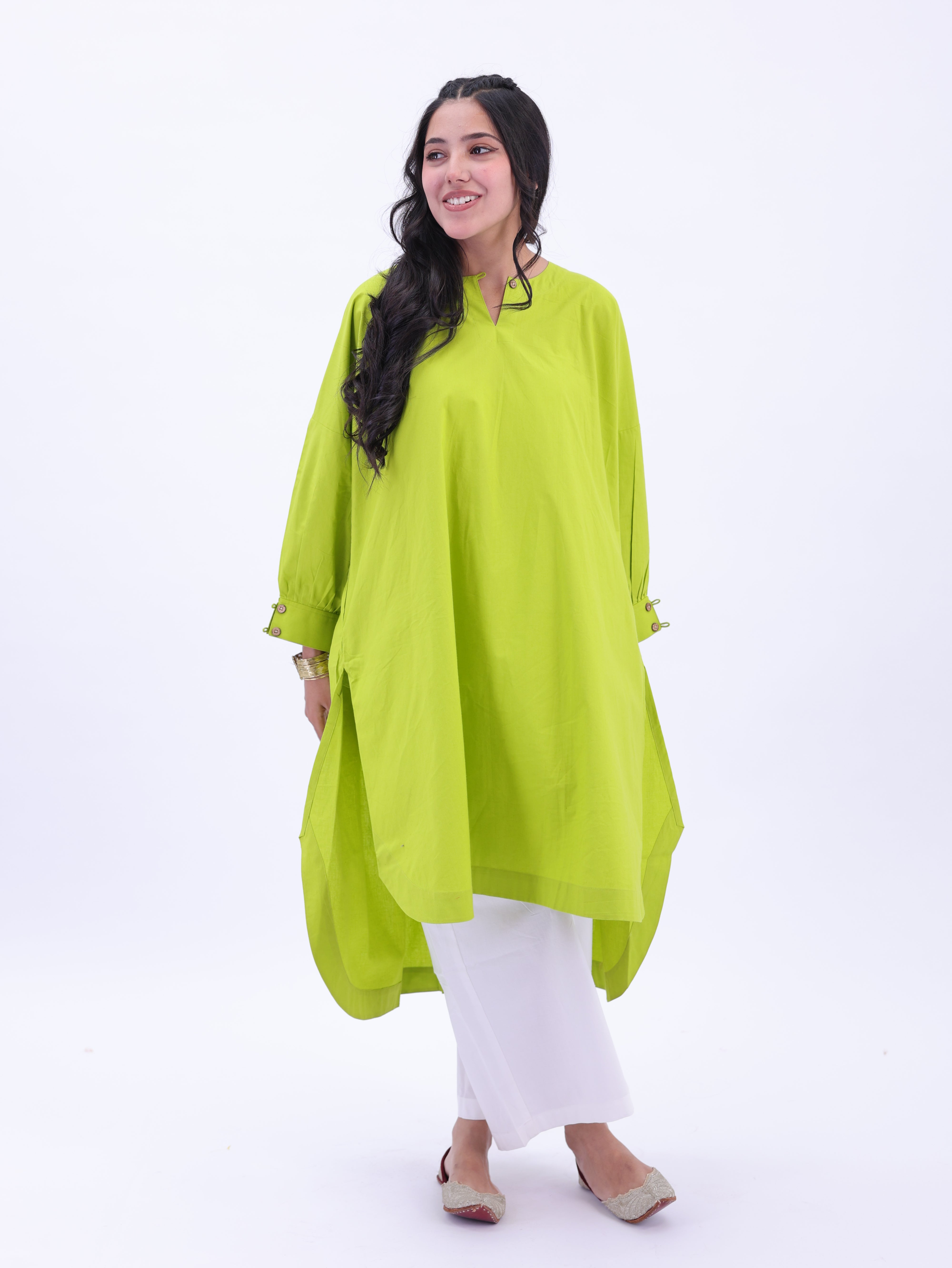 "Not So Basic" Tunic - Lime Green