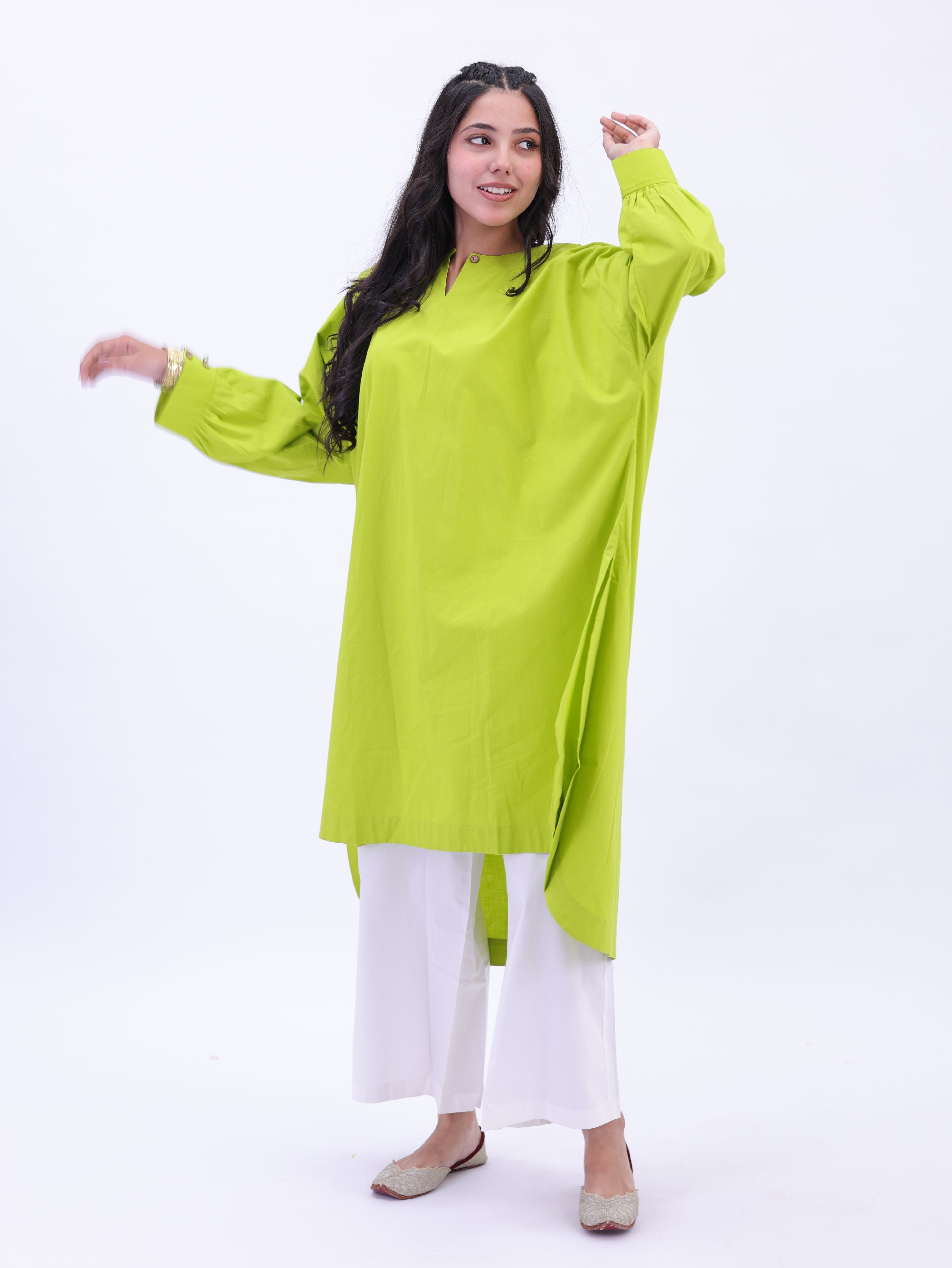 "Not So Basic" Tunic - Lime Green
