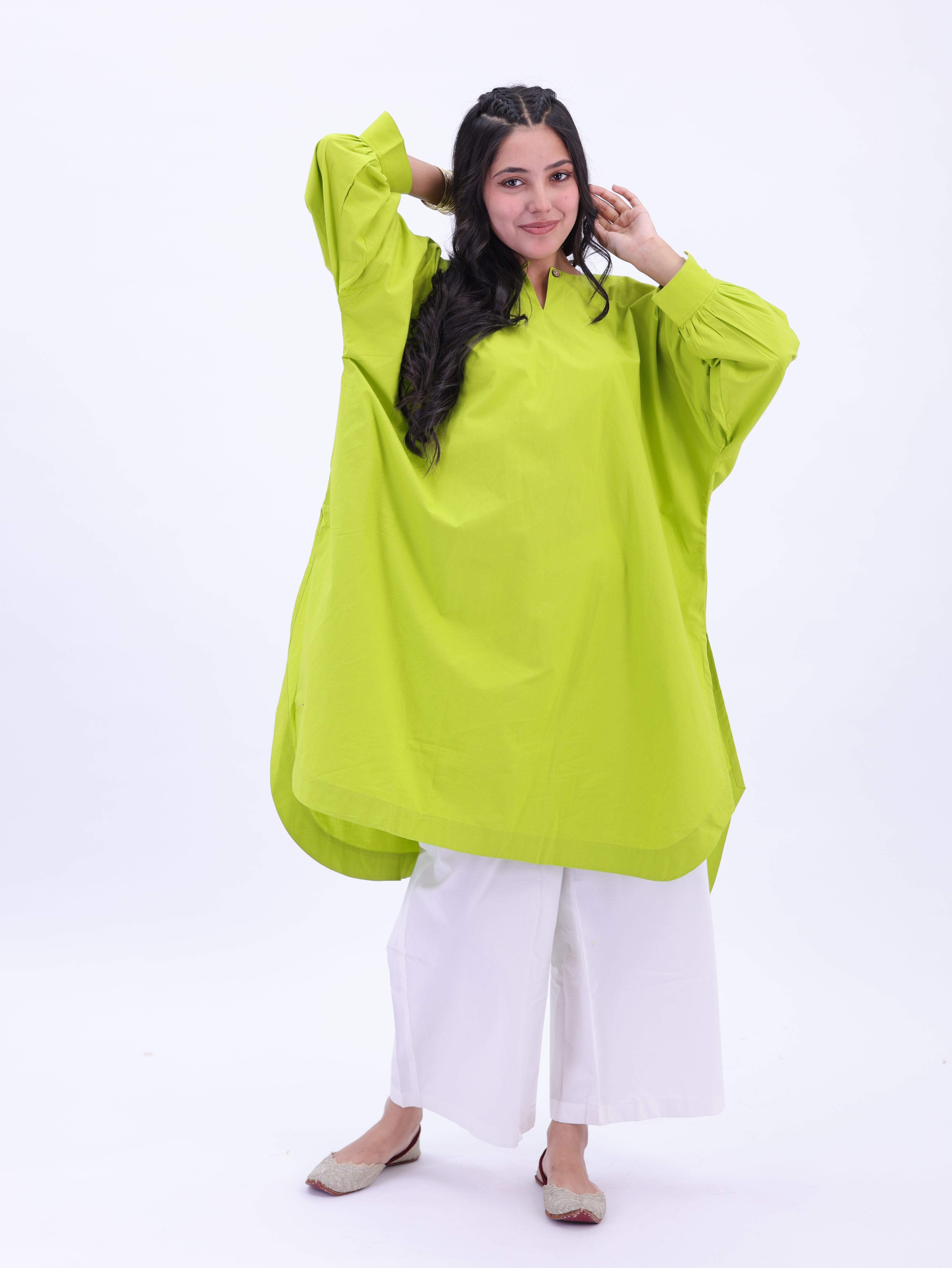 "Not So Basic" Tunic - Lime Green