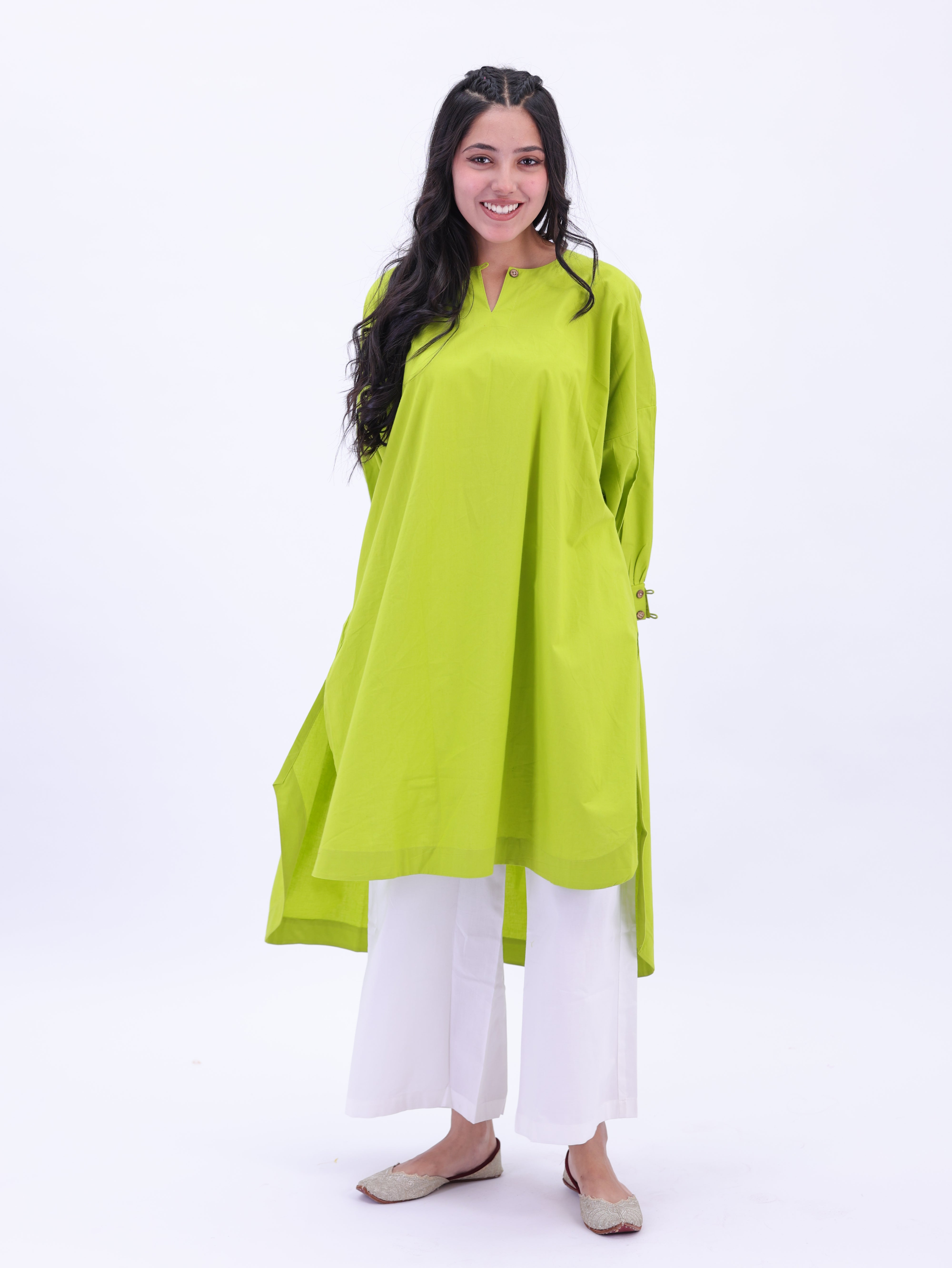 "Not So Basic" Tunic - Lime Green