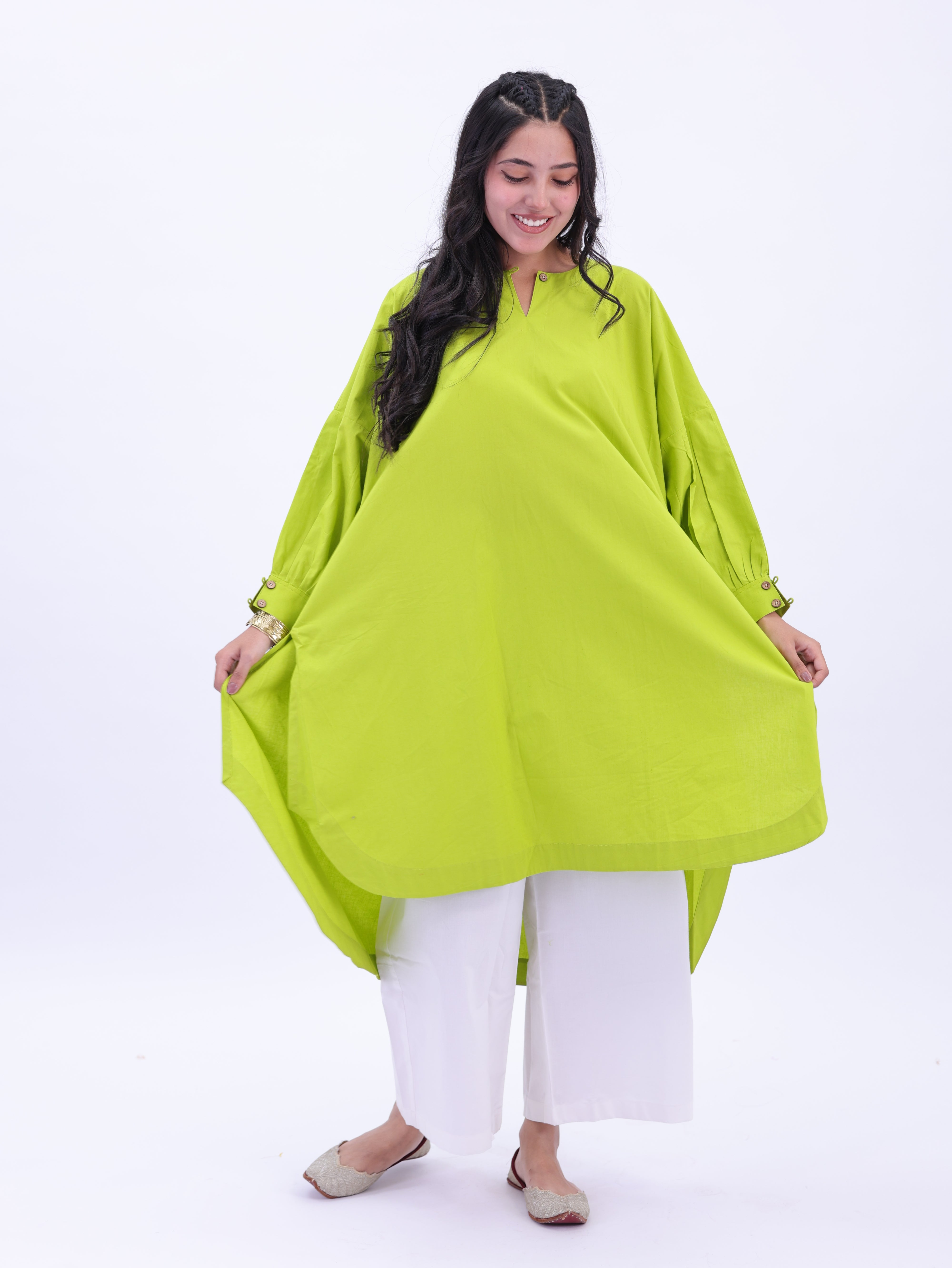 "Not So Basic" Tunic - Lime Green