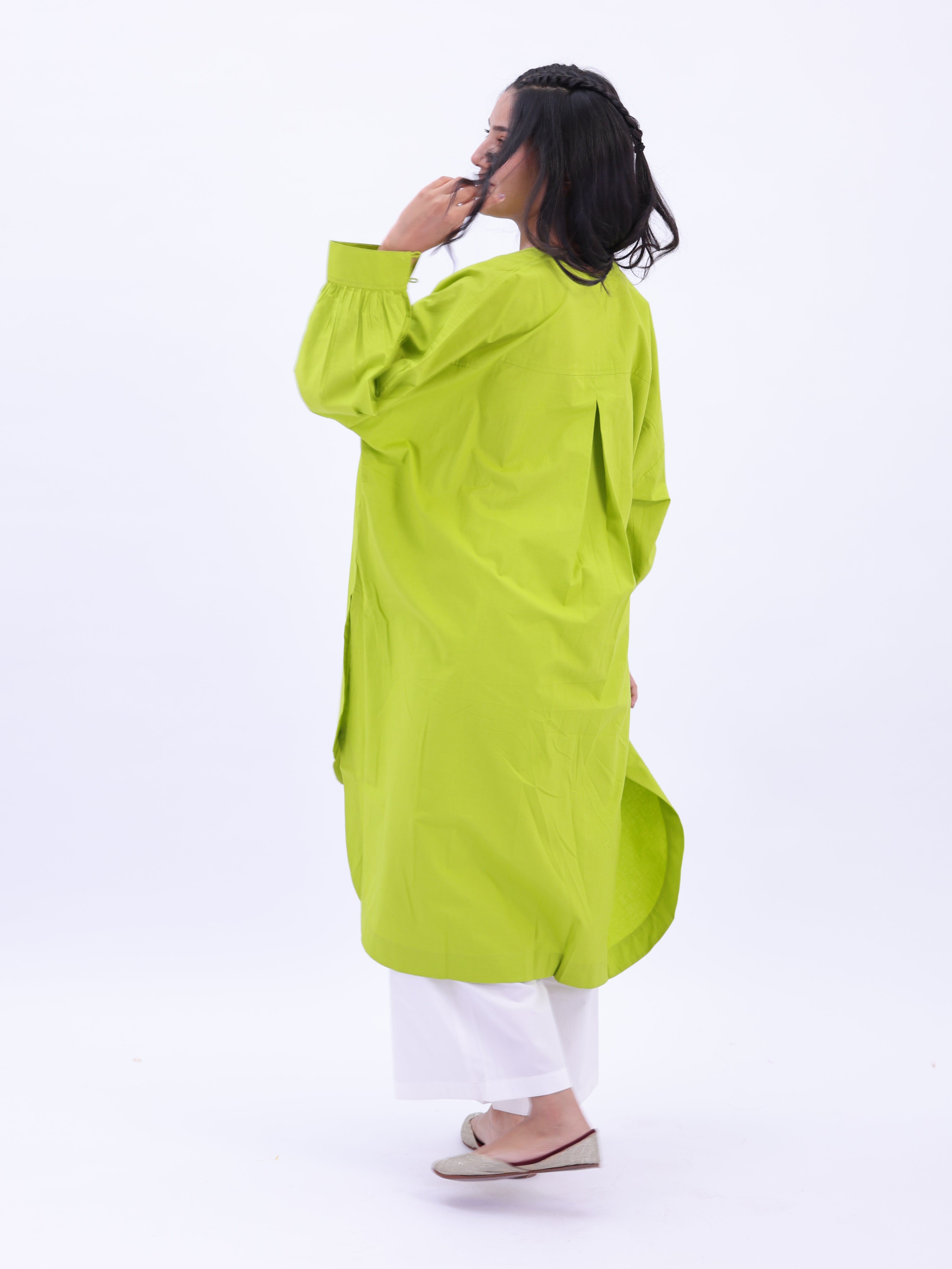 "Not So Basic" Tunic - Lime Green