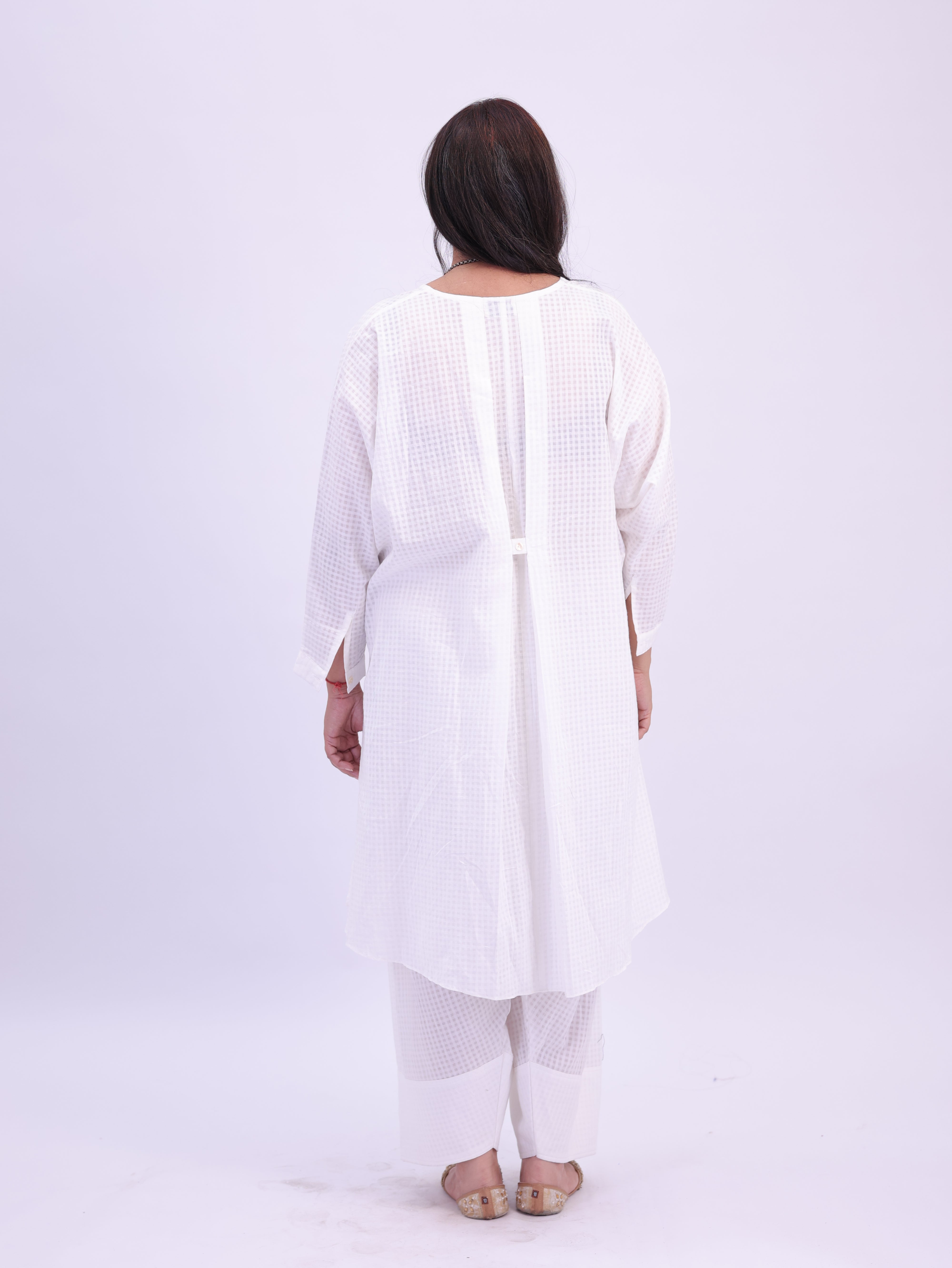 "Shwae" Farshi Salwar white