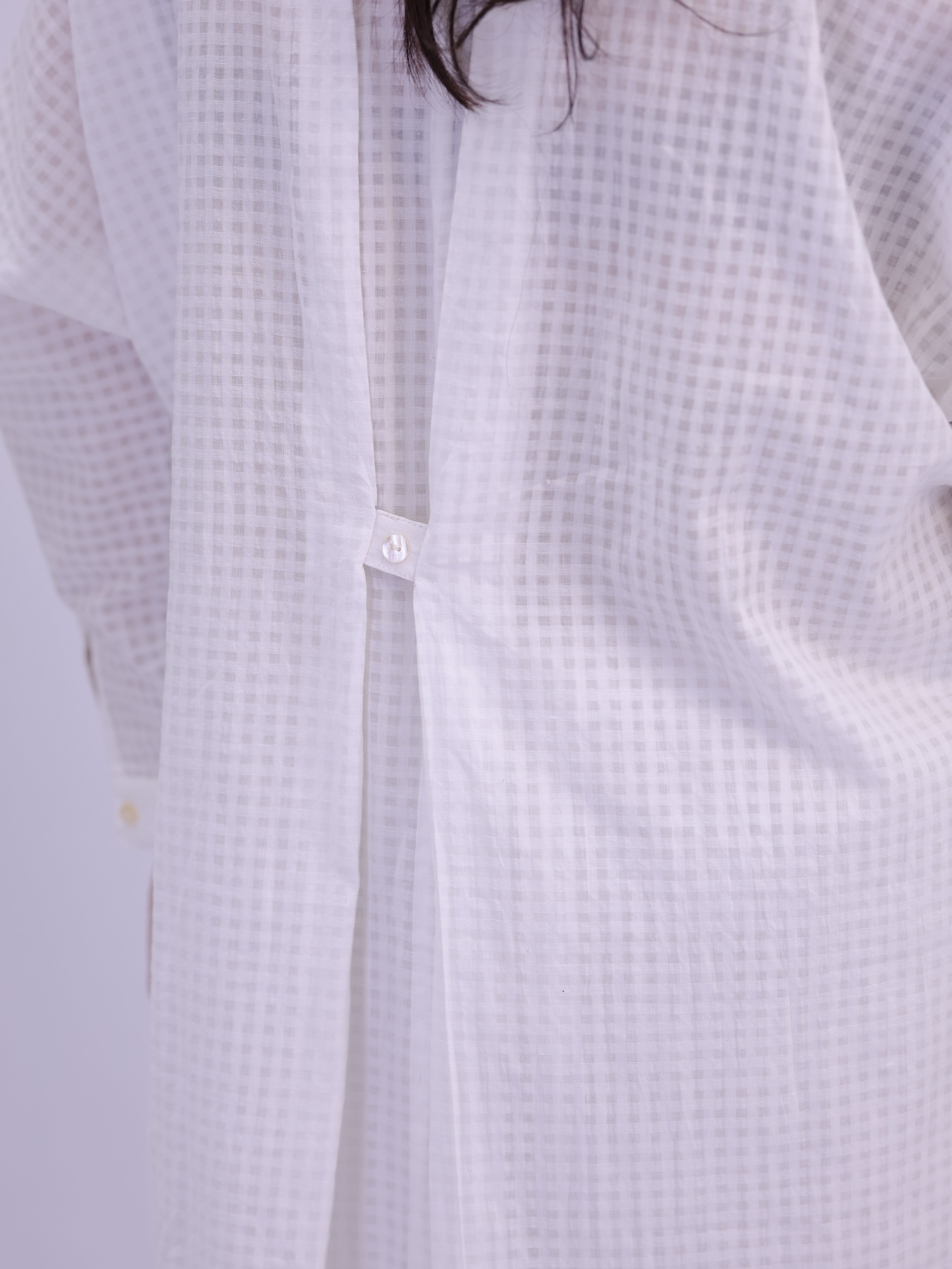 "Shwae" Hi-Low Choga White