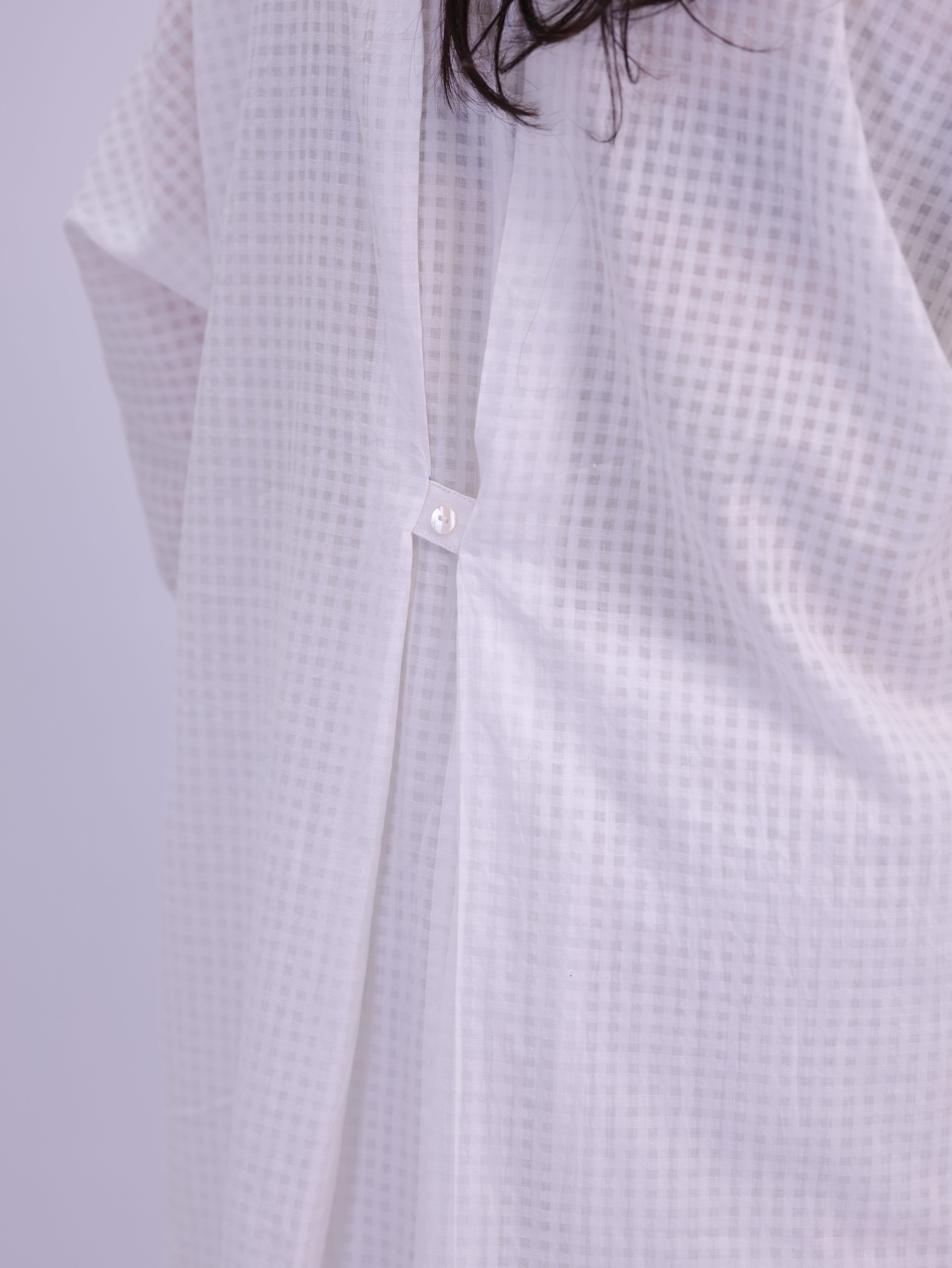 "Shwae" Hi-Low Choga White