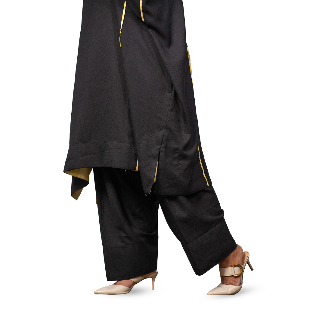 Syahi Farshi Choga Set Black